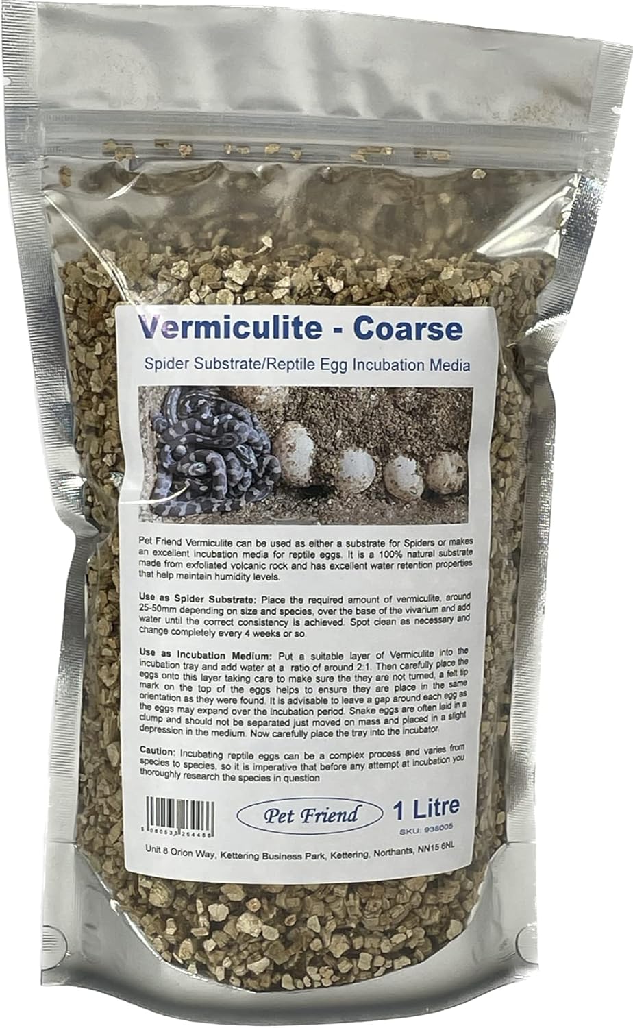 Pet Friend Vermiculite Reptile Incubation Media Spider Substrate (1L Coarse) Amazon.co.uk Pet