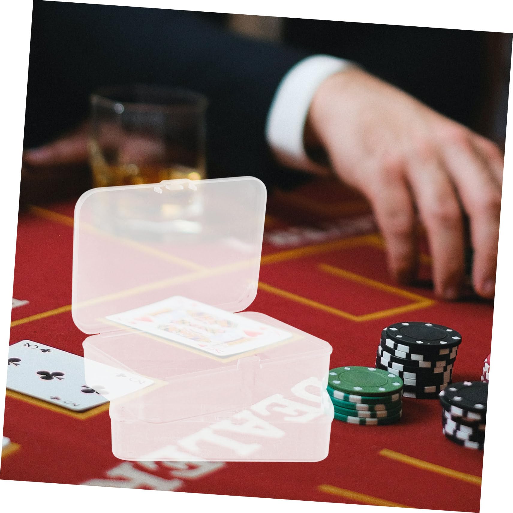 40pezzi Scatole Trasparenti Per Contenitori Rectangolari Per Organizzazione Giocattoli e Custodie Per Poker e