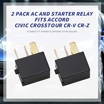 Anxingo 2 Pack G8HL-H71 AC and Starter Relay 39794-SDA-A05 39794-SDA-A03 Replacement for Accord Civic CR-V CR-Z Crosstour