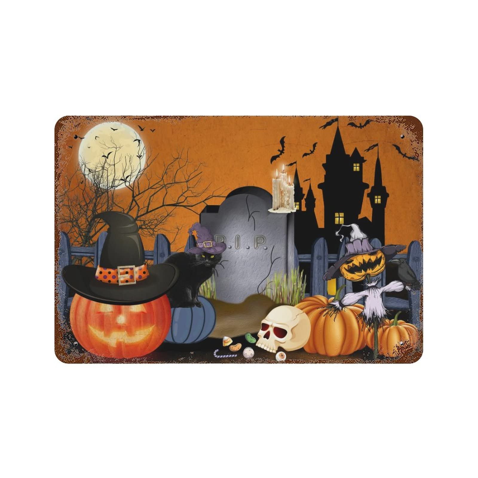 Panneau Halloween citrouille Jack O Lantern au design authentique