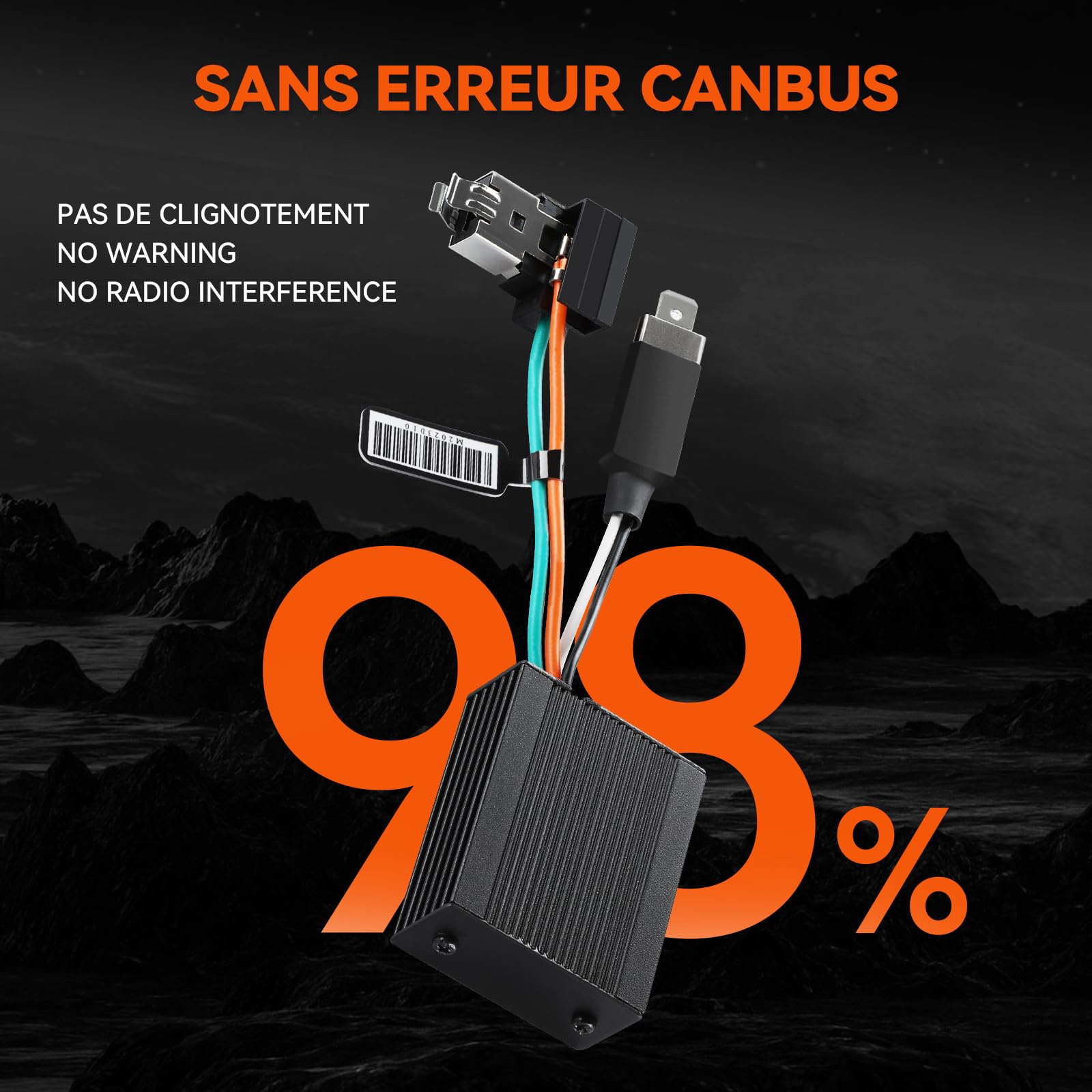 Décodeur Canbus H1 H3 LED Voiture - 1 Paire Anti-Scintillement Résolveur Erreur Phare Ampoule - Plug & Play