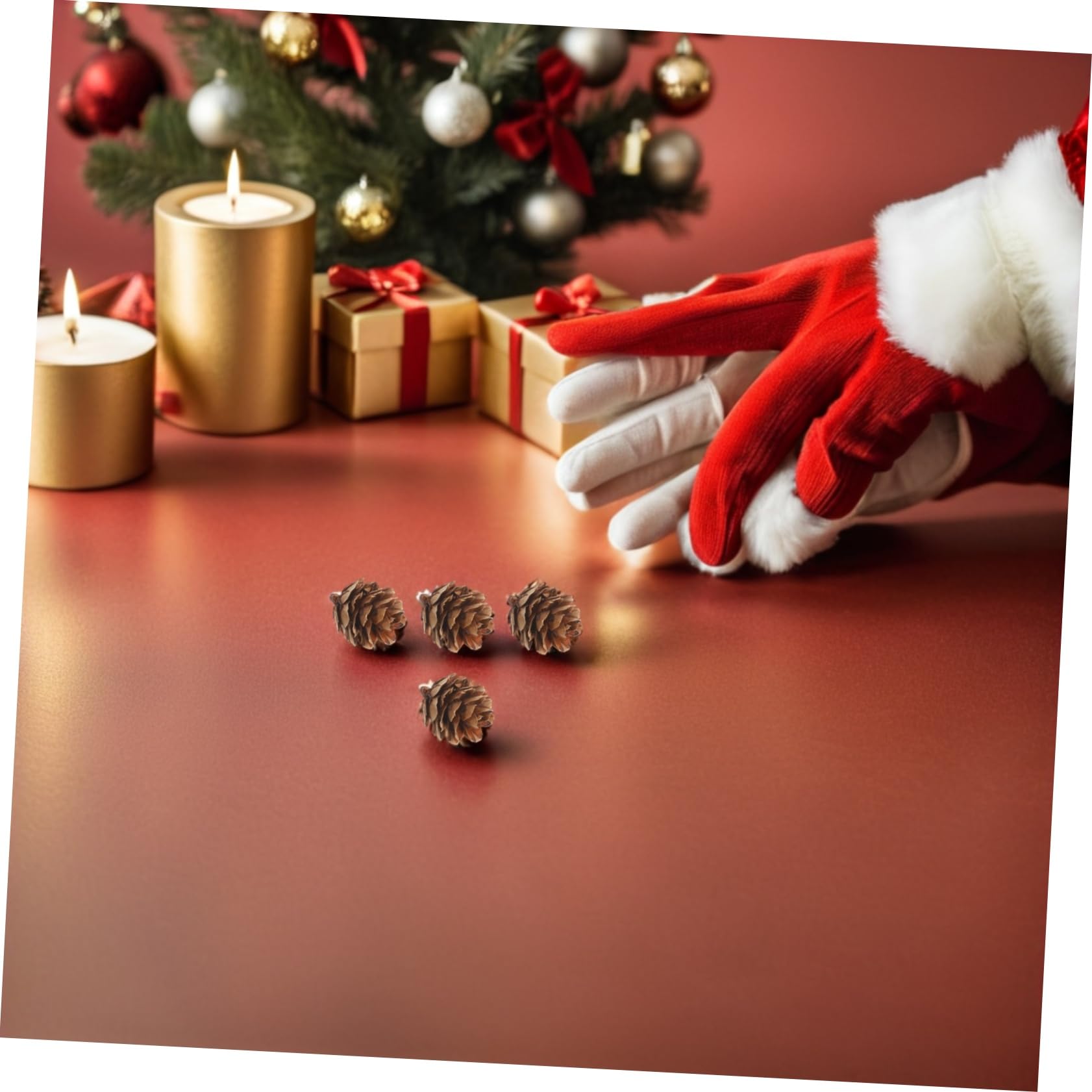 ULTECHNOVO Natürliche Dekorative Baumkugeln aus Kiefernzapfen Rustikale Leichte Tannenzapfen Weihnachtsdeko für Indoor Dekoration und Selbstgemacht Bastelprojekte in 1 Kasten