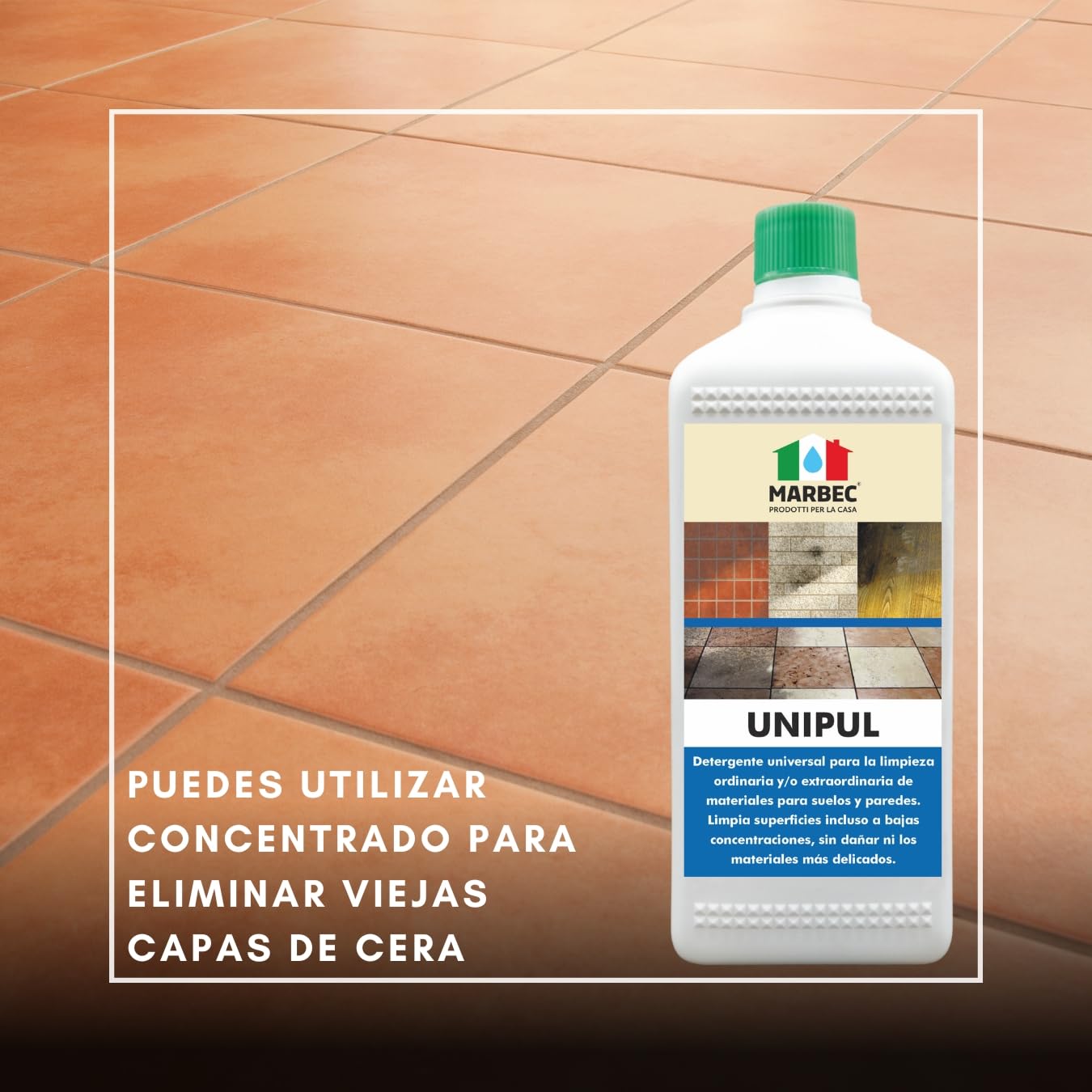 MARBEC UNIPUL 1LTX6Uds Detergente concentrado universal para todo tipo de suelos y revestimientos