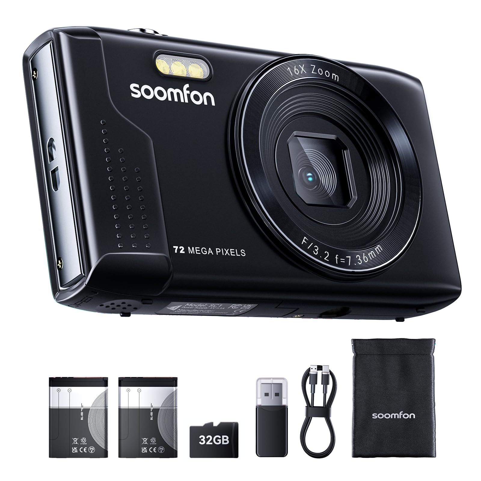 Amazon.com : SOOMFON Digital Camera - Max 72MP & 4K Point and