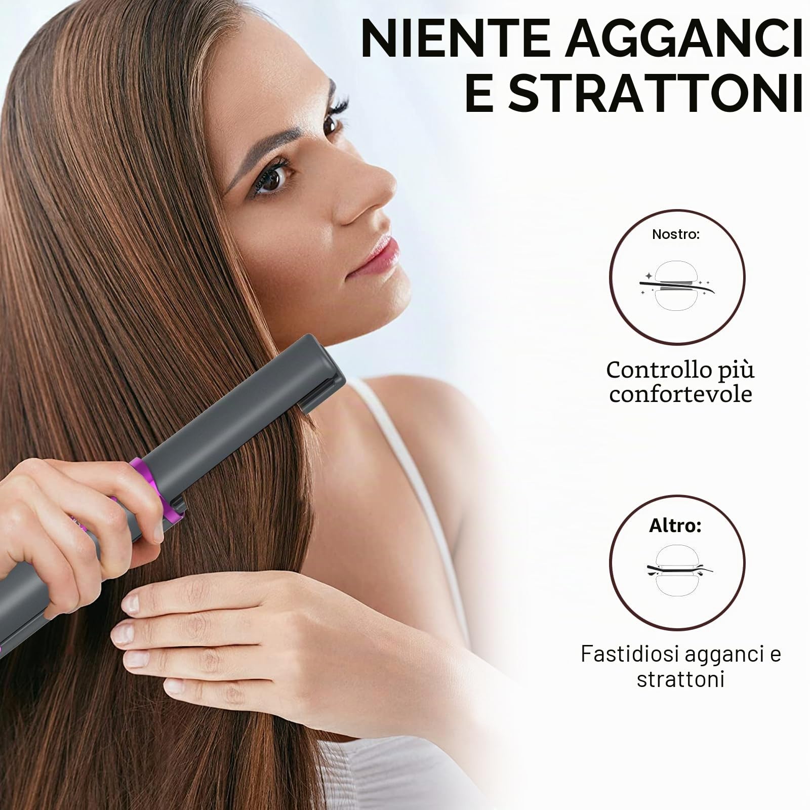 Piastra per Capelli Senza Fili, Piastra e Ferro Arricciacapelli 2 in 1, Ricaricabile USB Portatile 5000mAh, Piastra da Viaggio Temperatura Regolabile 3 Livelli, Riscaldamento Rapido