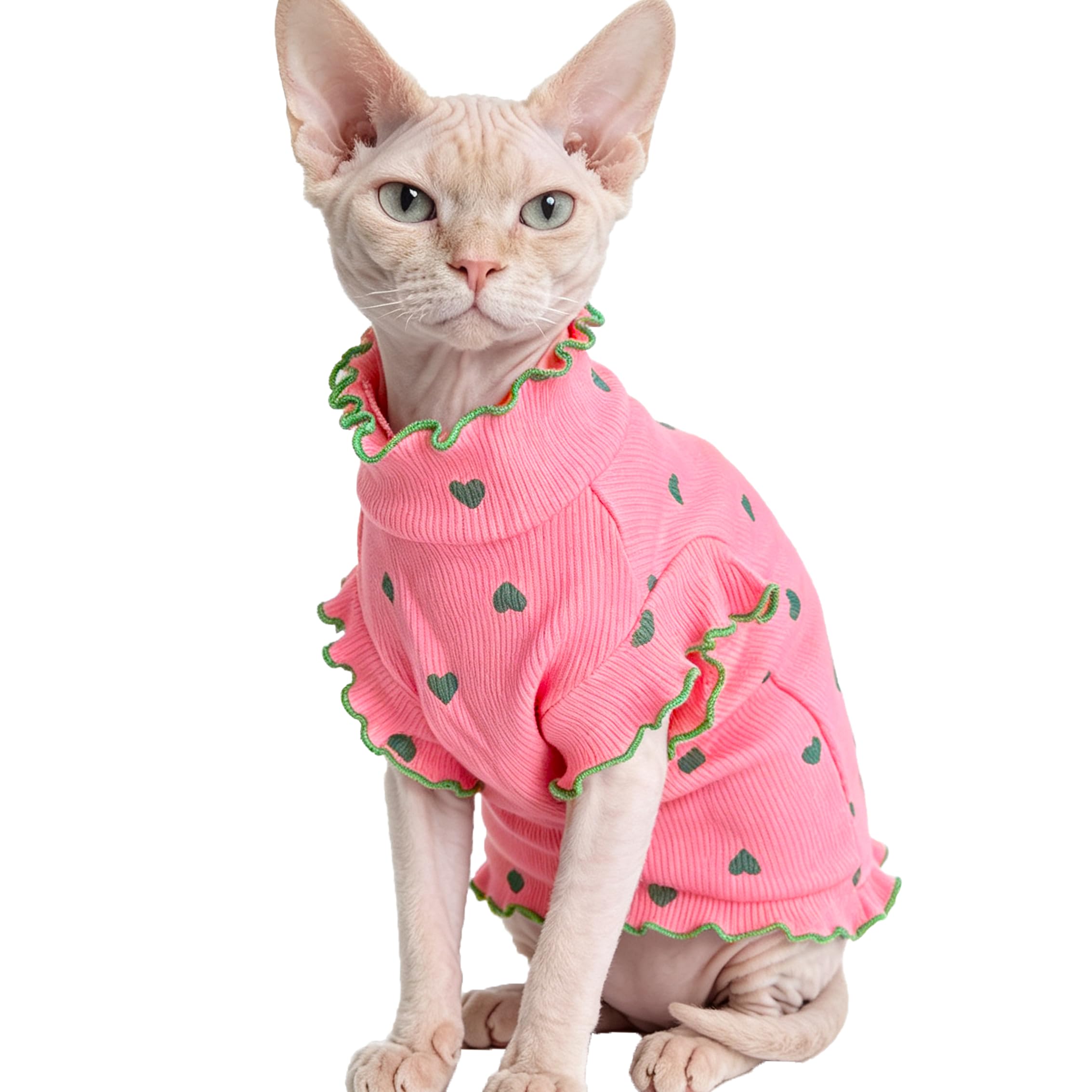 CHEERTAILS Pure Cotton Sphynx Cat Clothes Sweater Shirt Pet Apparel