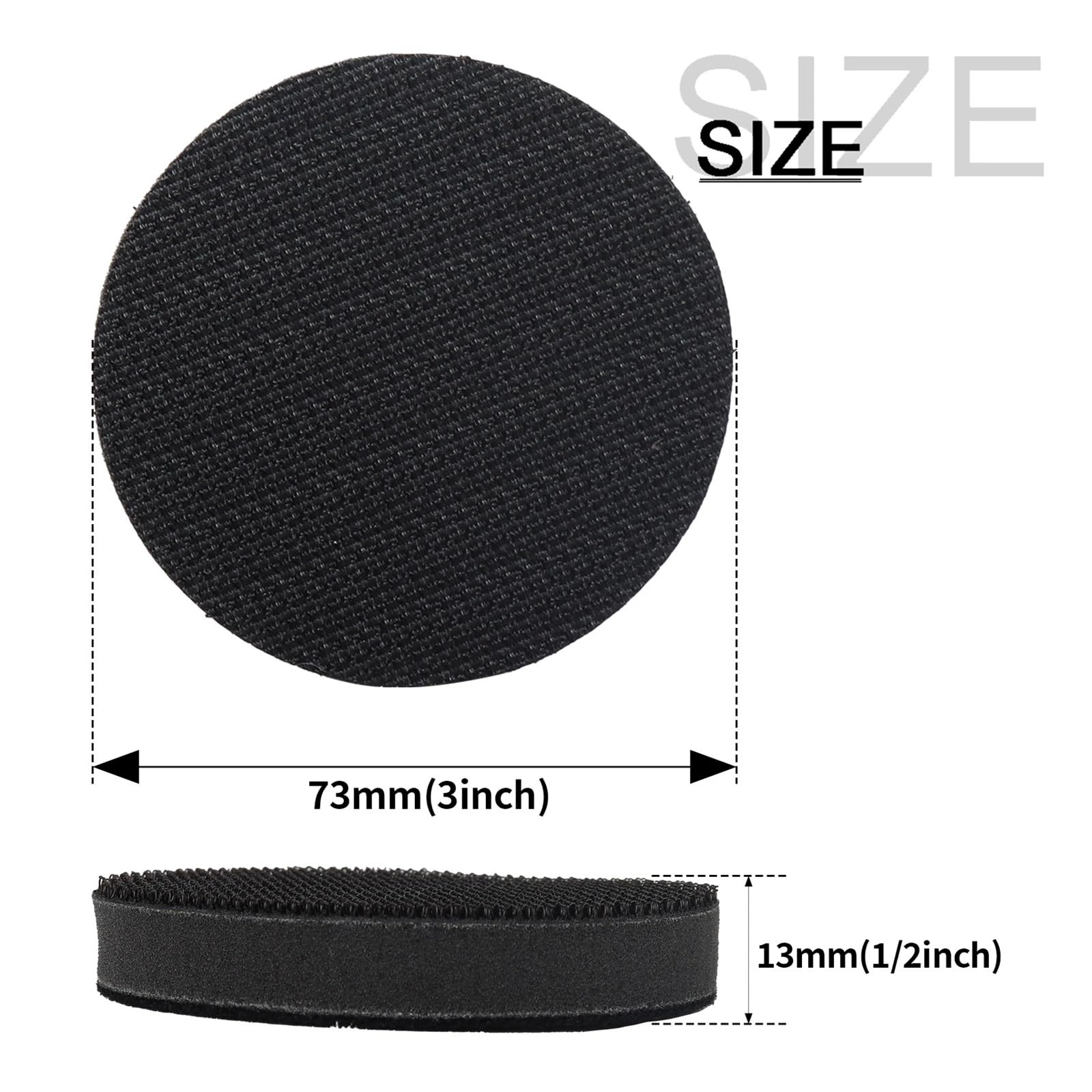 Polerująca tarcza szlifierki stołowej, 5 szt. 2/3-calowych miękkich gąbek z rzepem, podkładka szlifierska, tarcza polerska do szlifierki(5pcs 3inch)