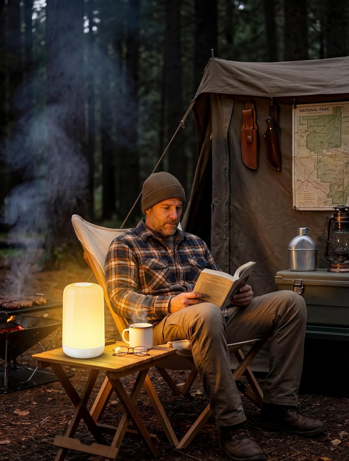 Smart Touch Bedside Table Lamp [Multi-Color & Warm Lights], 3600mA Cordless Small Table Lamp Rechargeable, 7 Colors & Fully Dimmable LED Night Lights for Bedroom Nightstand Nursery Living Room - Image 8