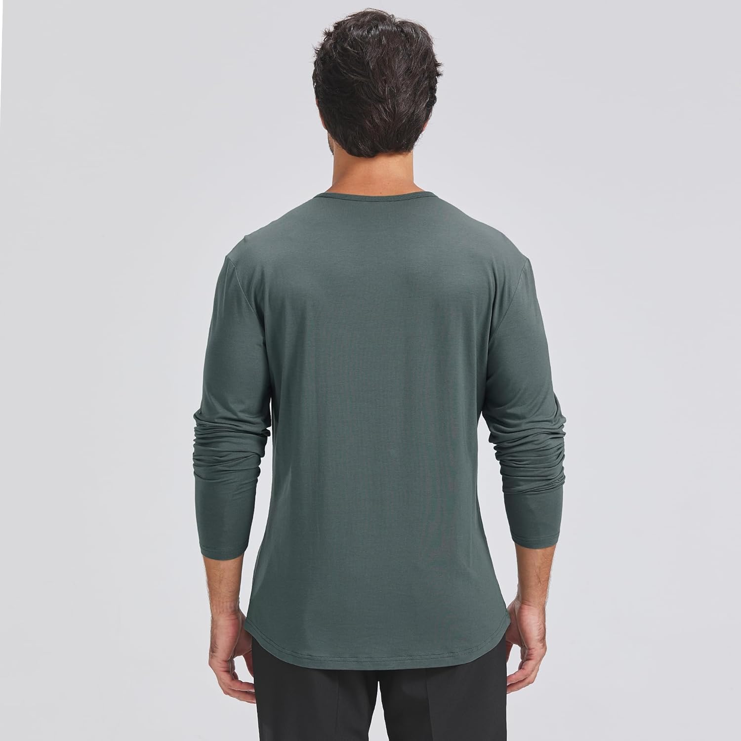 netdraw Men's Ultra-Soft Bamboo Viscose T-Shirt, Curved Hem Lightweight Cooling Cotton Blend Casual Tee - Image 5