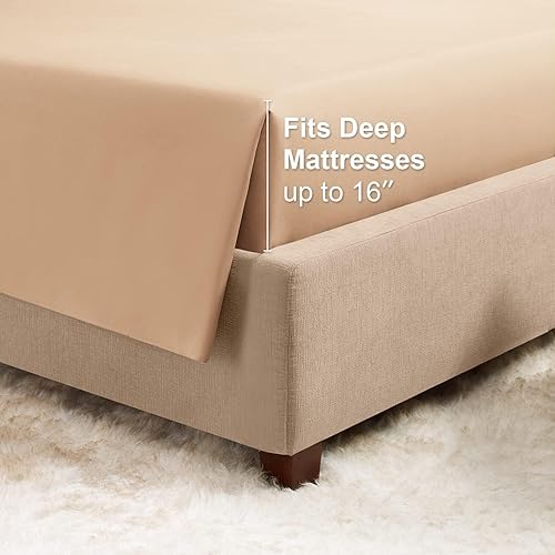 Miniatura 6 de Empyrean Juego de Sábanas Queen - 110 GSM Juego de Sábanas de 6 Piezas para Cama Tamaño Queen, Sábanas Tamaño Queen de Doble Cepillado, Sábanas