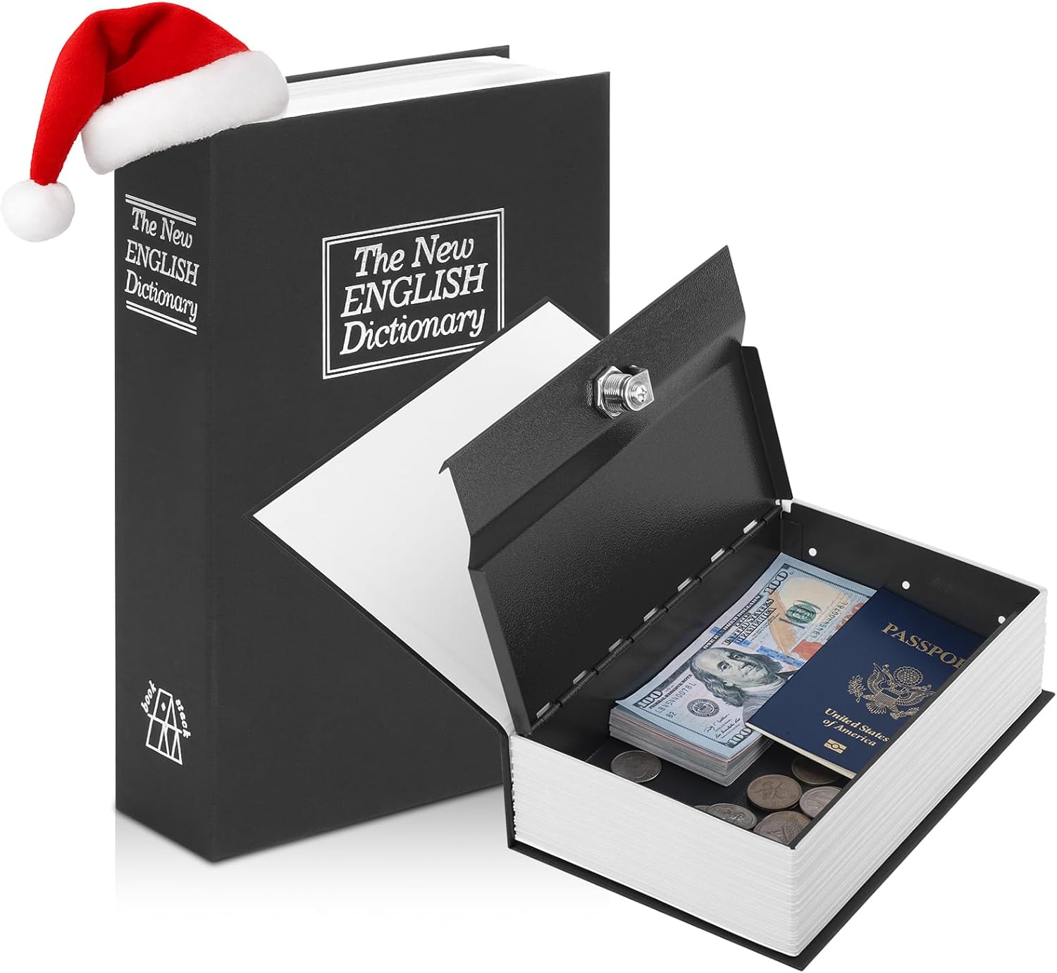 KYODOLED Diversion E-book Secure with Key Lock, Secret Metallic Lock Field, Assortment, Cash Hiding Field, 9.5″ x 6.2″ x 2.2″, Black Giant