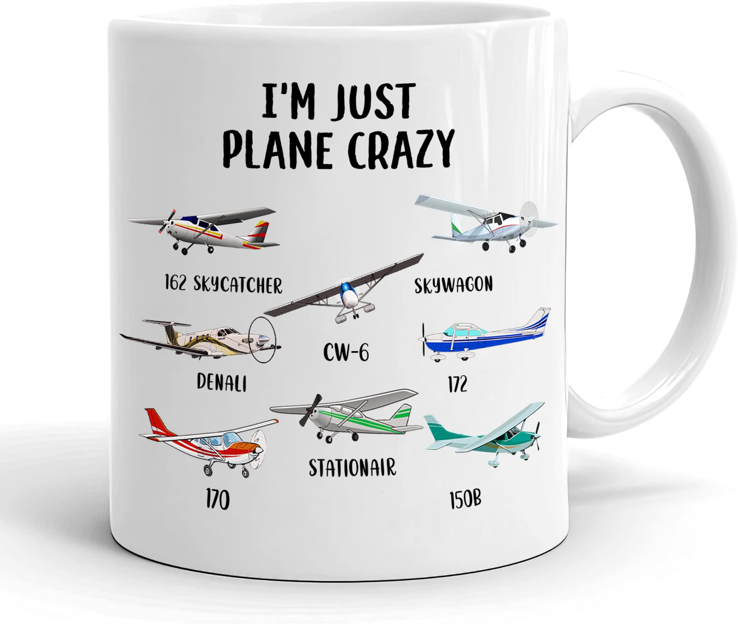 KrysDesigns Pilot Mug - Planes Mug - Pilot Gift Present - Cessna 172 170 Cw-6 - Planes Airplane Lover - Coffee Ceramic Mug - Aviation Coffee Mug 11oz