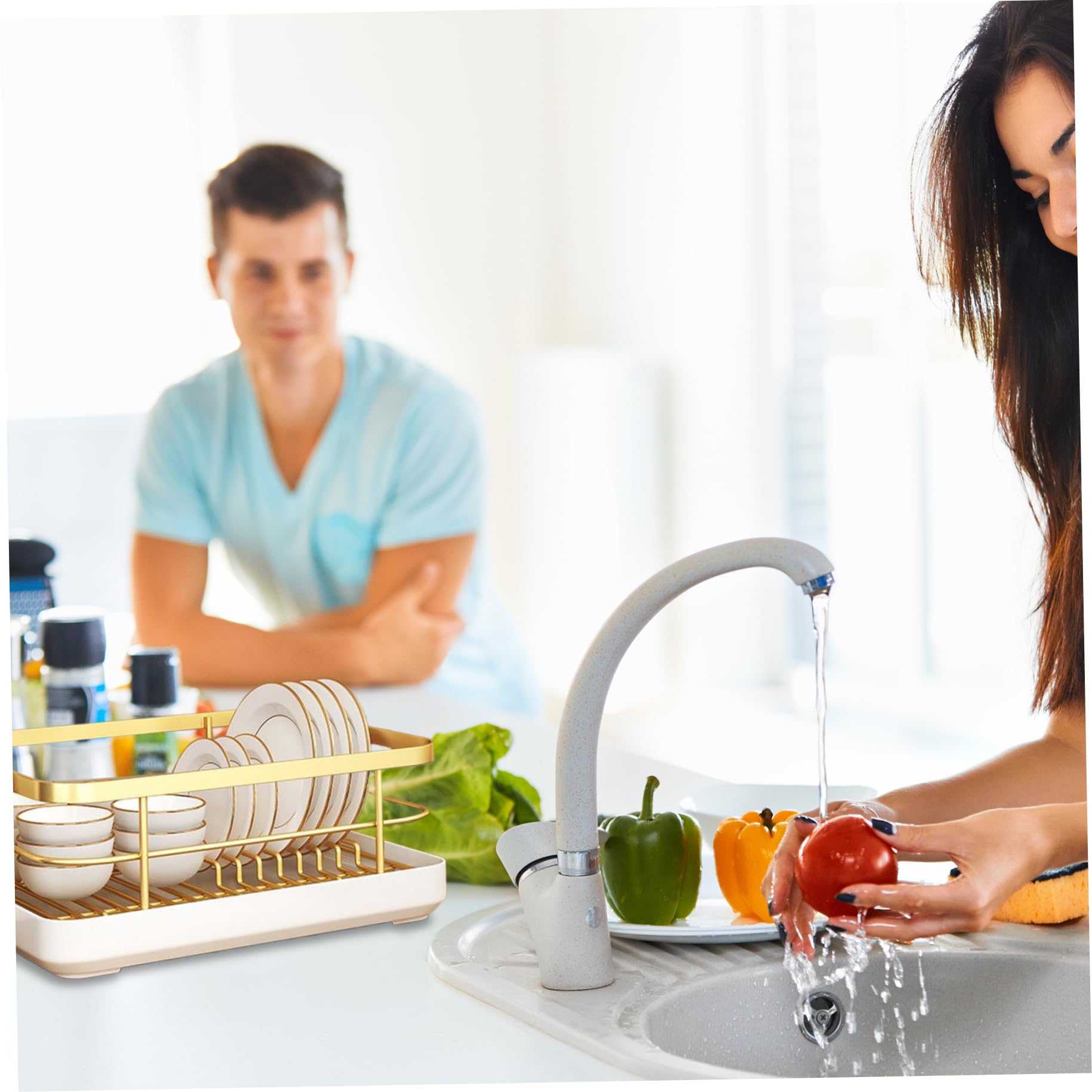 Estante de secado de acero al carbono que ahorra espacio con soporte para cubiertos, organizador de cocina ideal para uso eficiente en el hogar y restaurante, diseño duradero y elegante