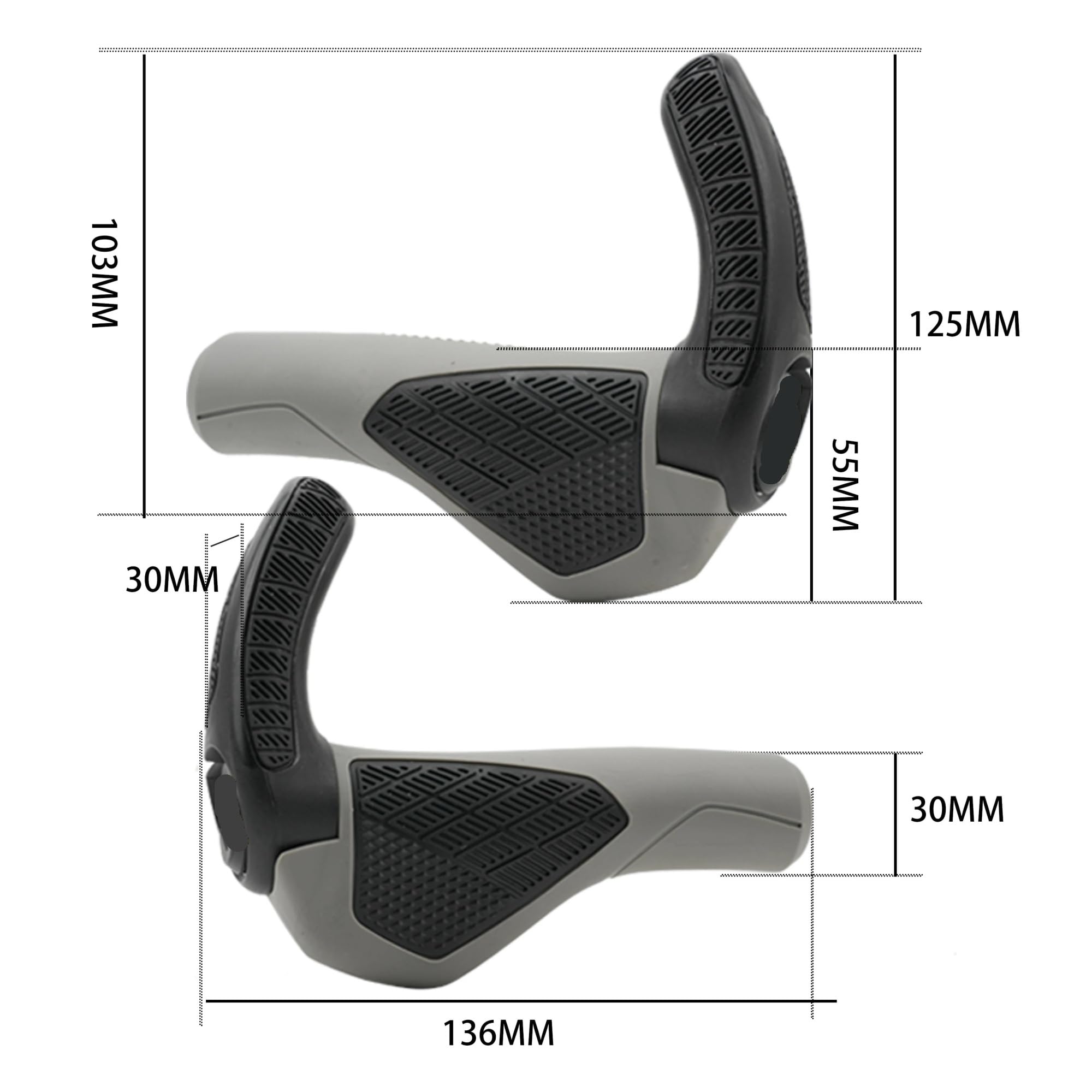 Genérico Puños ergonómicos for Bicicleta de montaña con Textura de Roble