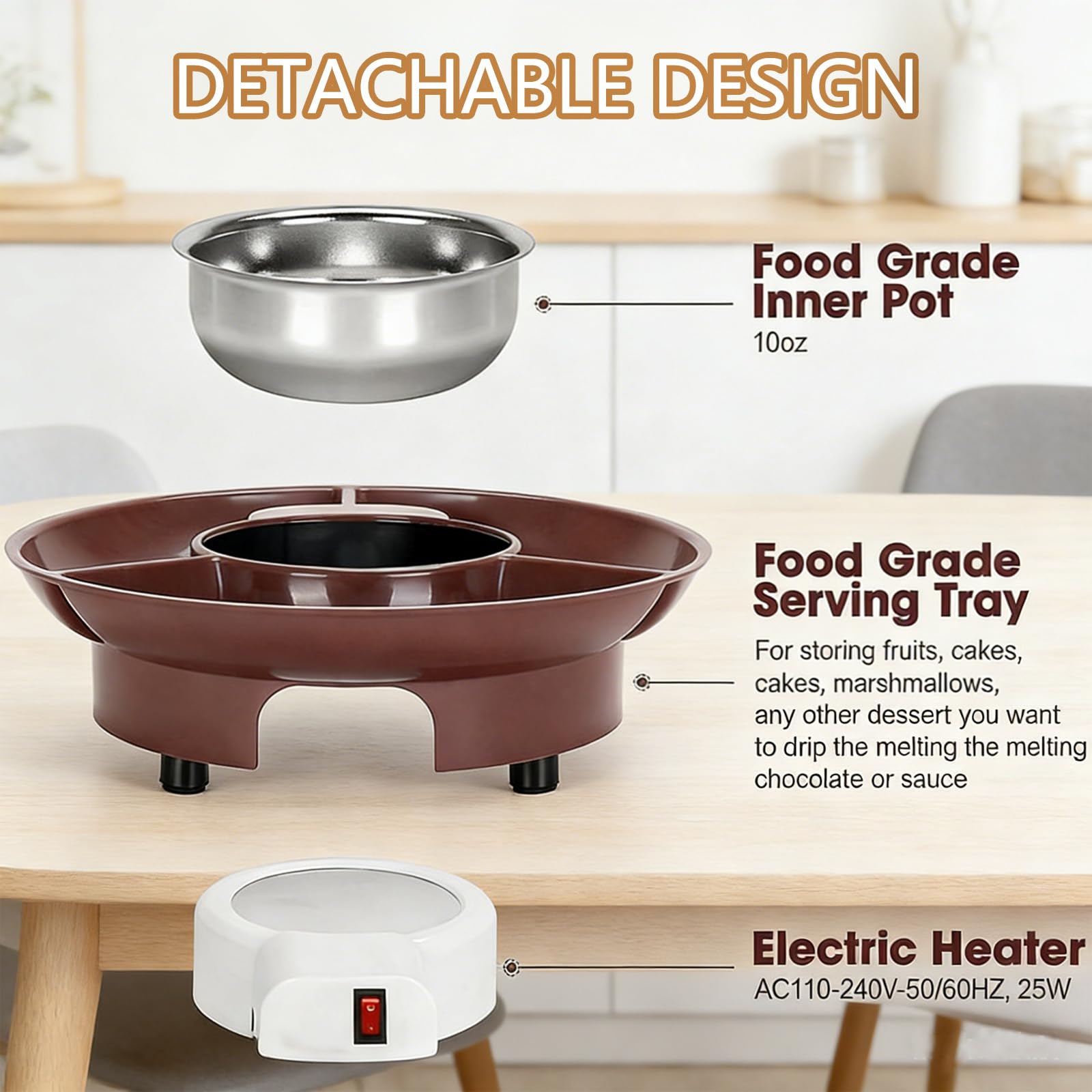 Máquina Eléctrica para Hacer Fondue De Chocolate, Mini Olla para Fondue