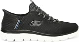 Skechers Men's Summits High Range Slip-in, Black/White, 8 UK - 3