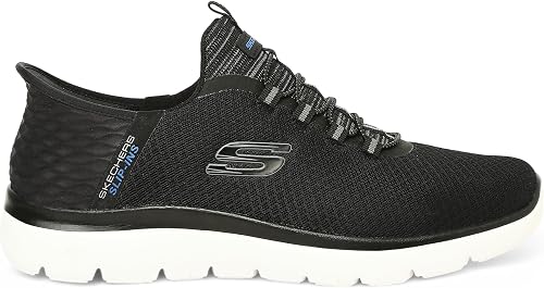 Skechers Men's Summits High Range Slip-in, Black/White, 8 UK - 3