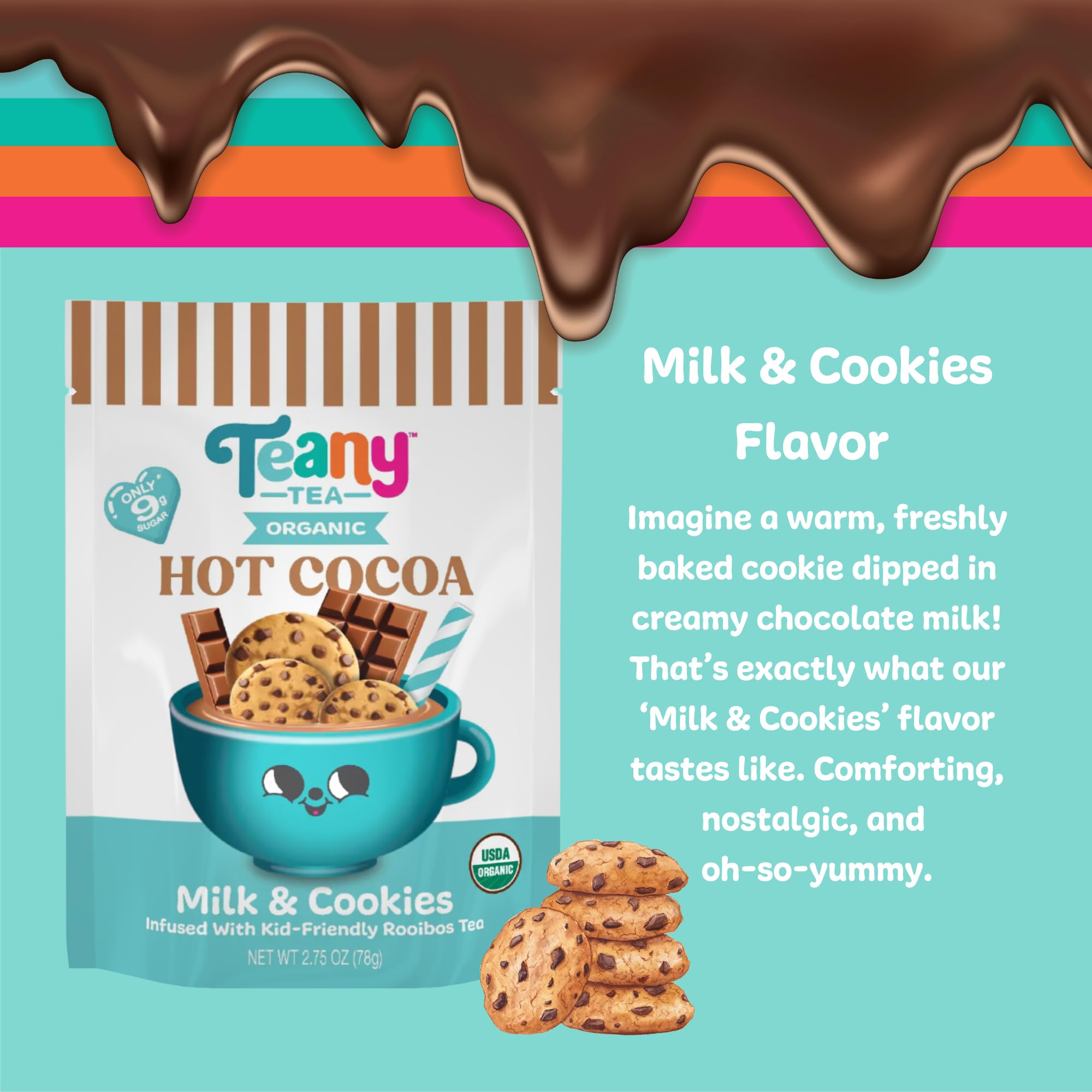 Amazon.com : Teany Tea Organic Milk & Cookies Hot Cocoa - Everyday