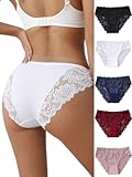 everyjoys Sexy Underwear Lace Panties for Women Bikini Underwear Hipster Underpants Lace Soft Breathe Briefs Multipack 5-Pack