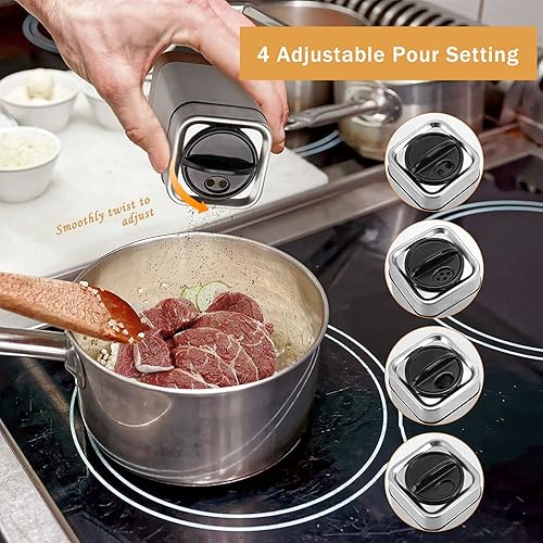 Miniatura 26 de Aelga - Juego de salero y pimentero rojo con agujeros de vertido ajustables, ideal para pimienta negra, Kosher e Himalaya