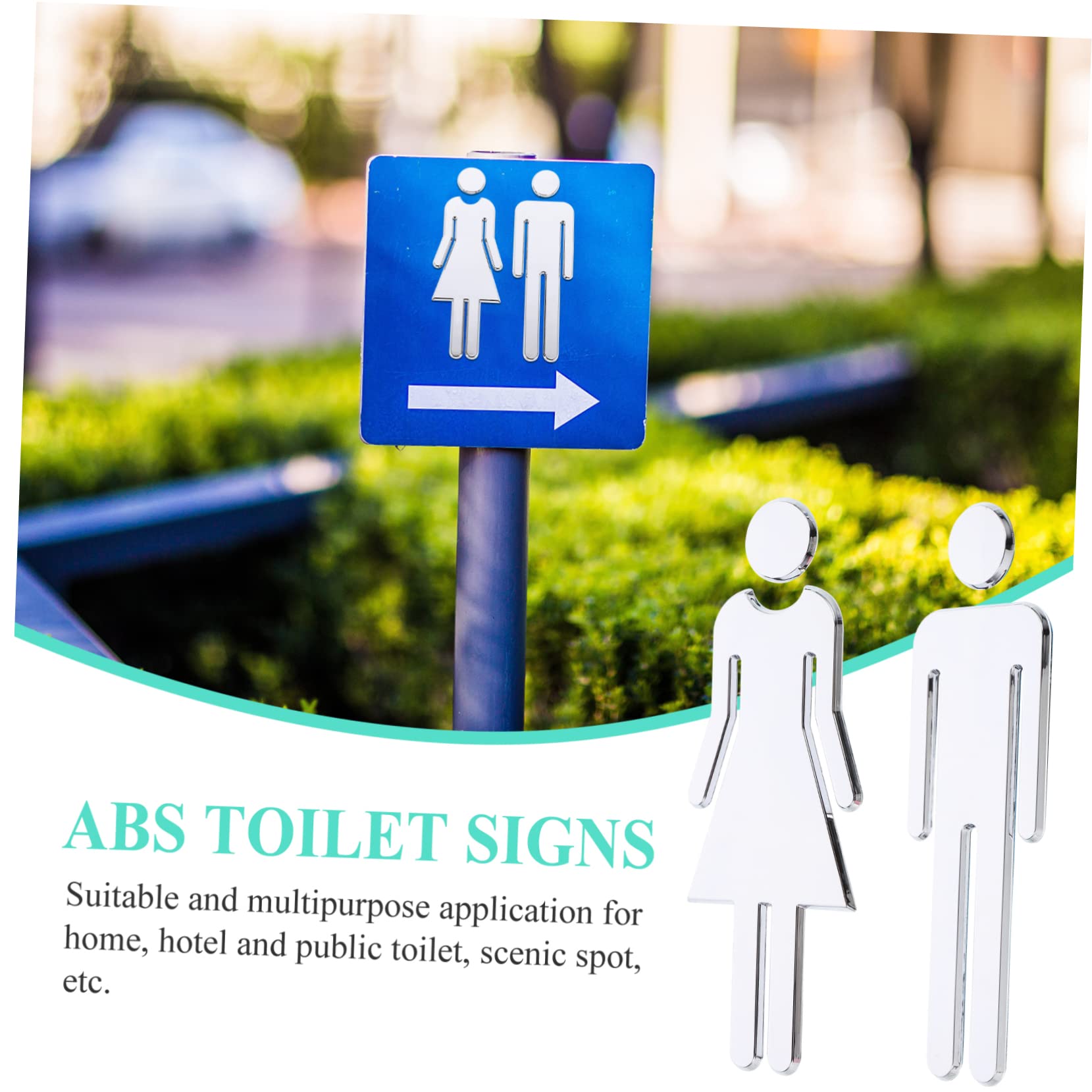 STOBAZA 1set Washroom Sign Toilet Sign for Hotels Public Restrooms Directional Symbol for Use Simple Design for Application