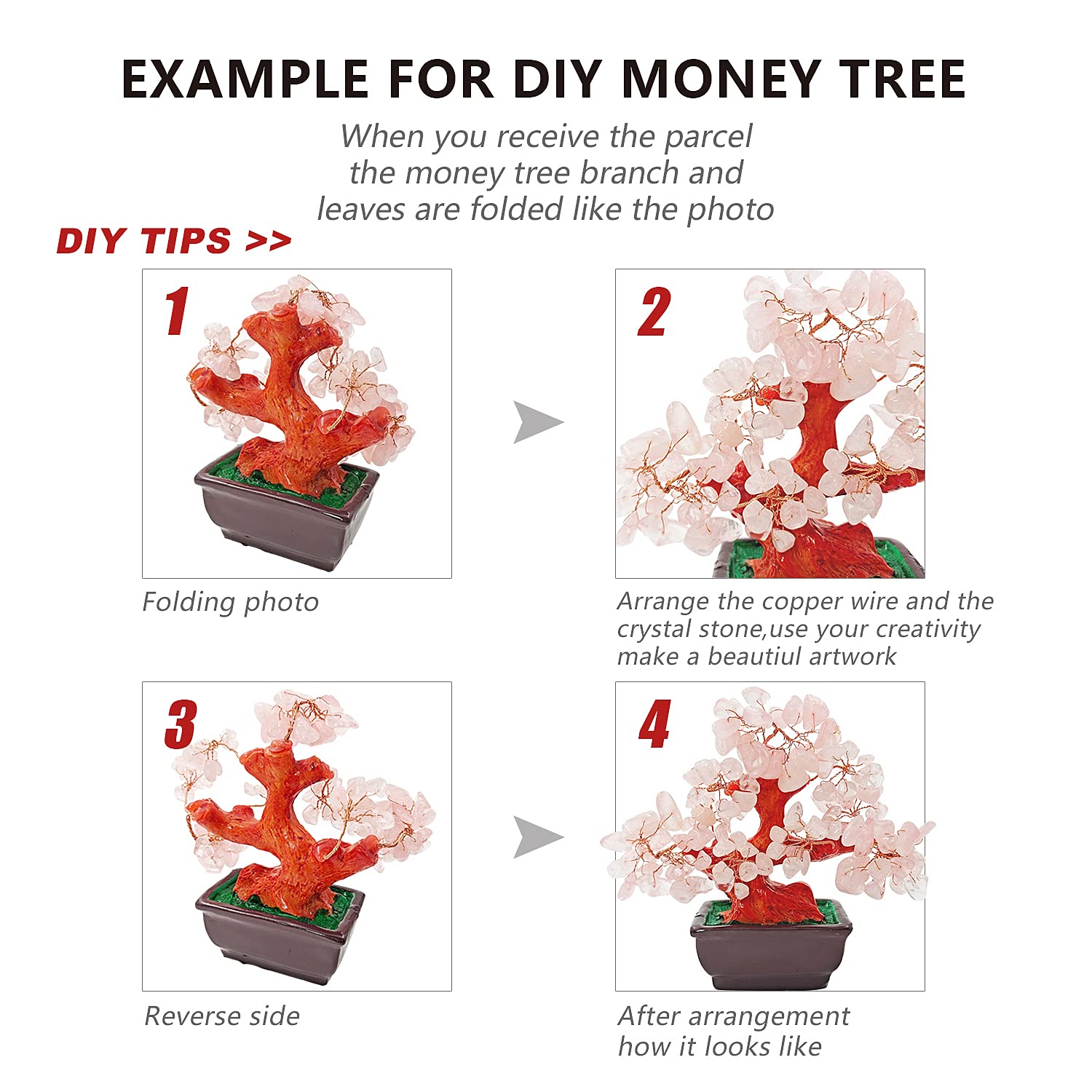 Chinesische Geldpflanze Nupuyai Aquamarin Kristall Baum Feng Shui Edelstein  Baum Lebensbaum Tet Deko, image size:1500x1500