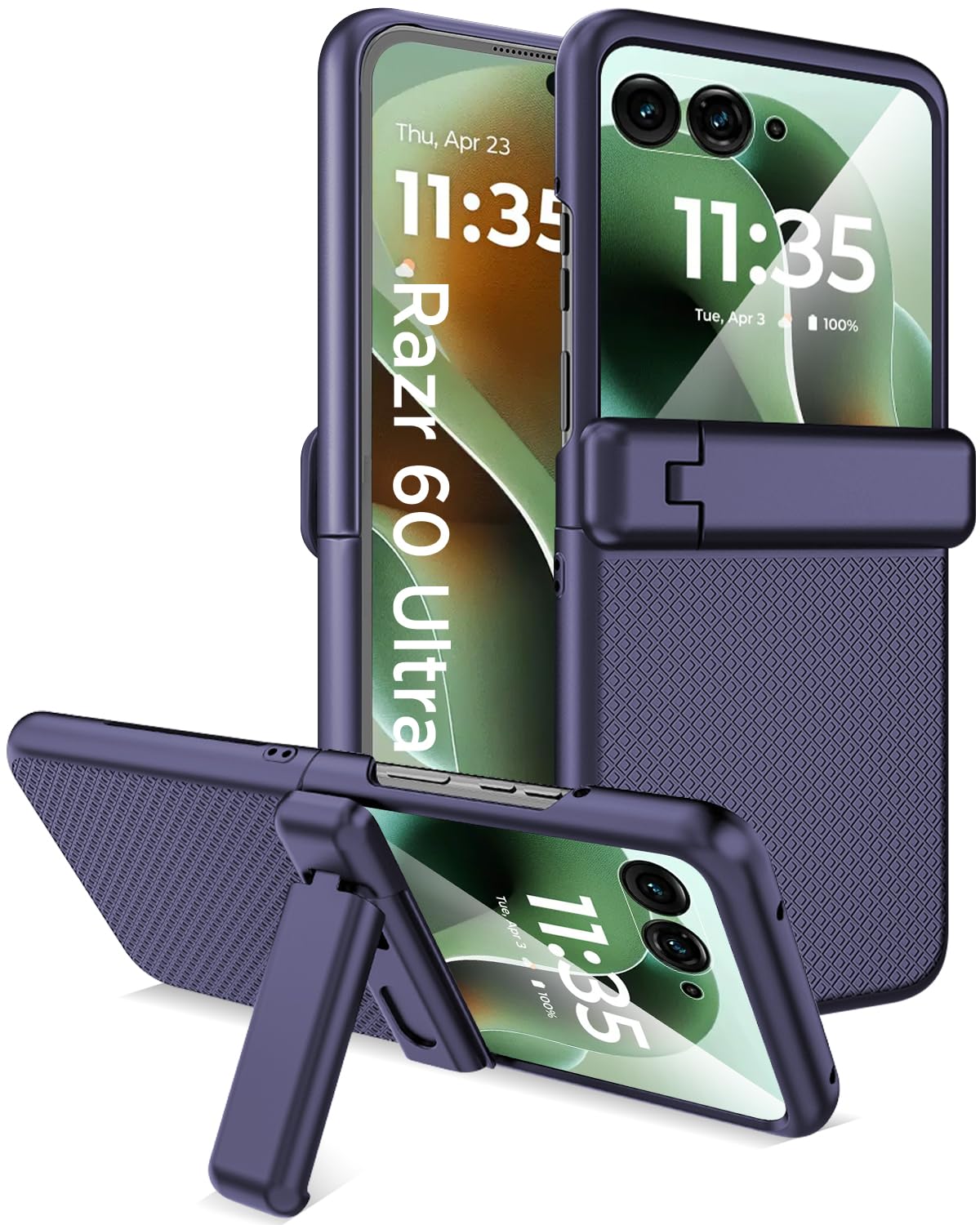 Coque Motorola Razr 60 avec protection charnière et support rigide bleu - Miimall - 8
