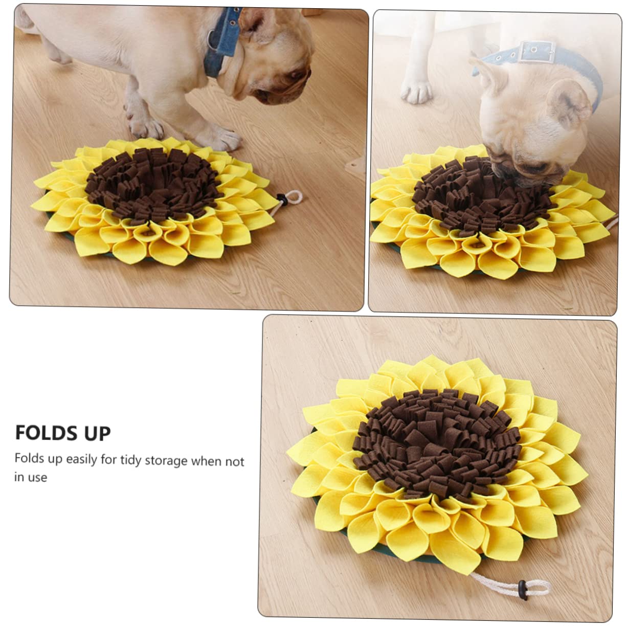 Sosoport 3piezas Alfombrilla para Perros De Forrajeo De Girasol Mat De Alimentación Lenta Diseño Creativo para Entrenamiento y Cenas De Mascotas Apta para Perros Pequeños Medianos y