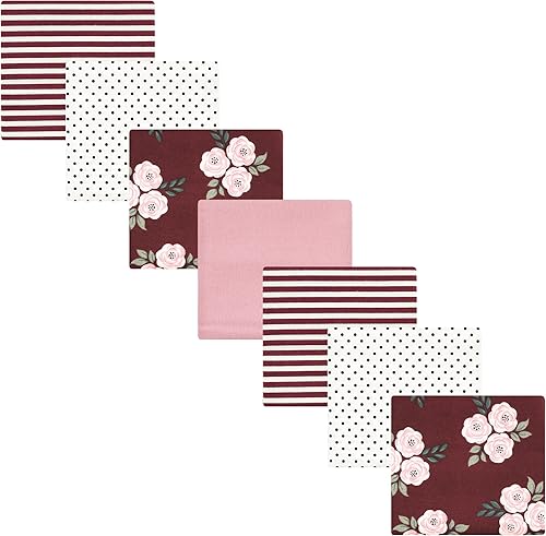 Miniatura 113 de Hudson Baby Paquete de 7 mantas receptoras unisex de franela de algodón para bebé, Dino Friends, talla única Abeja,Azul Verde Dino,Azul