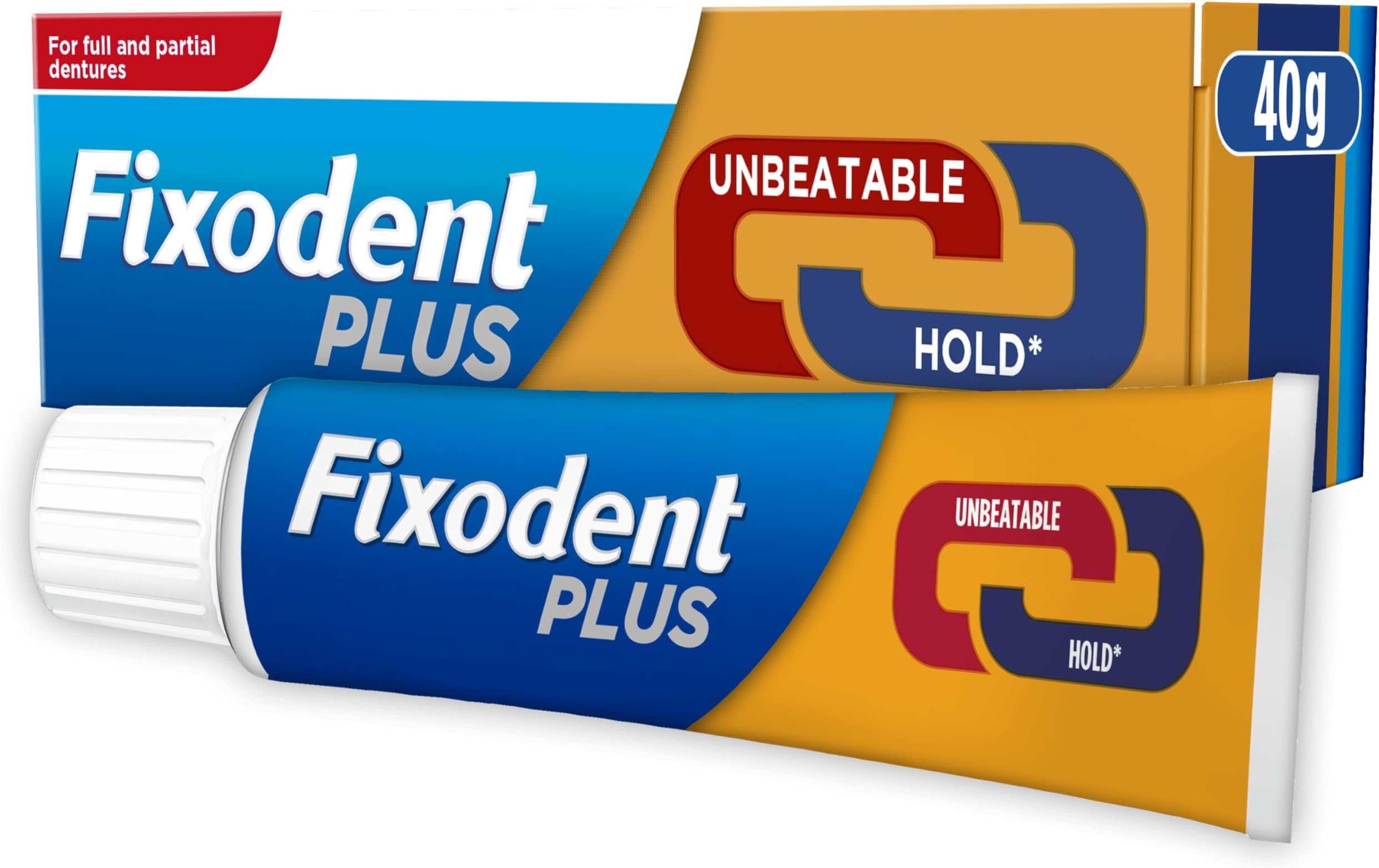 Procter & Gamble Fixodent Plus Denture Adhesives Cream, 40g, Dual Power Premium, Up To 88% Of The Hold At The End Of The Day, Mint