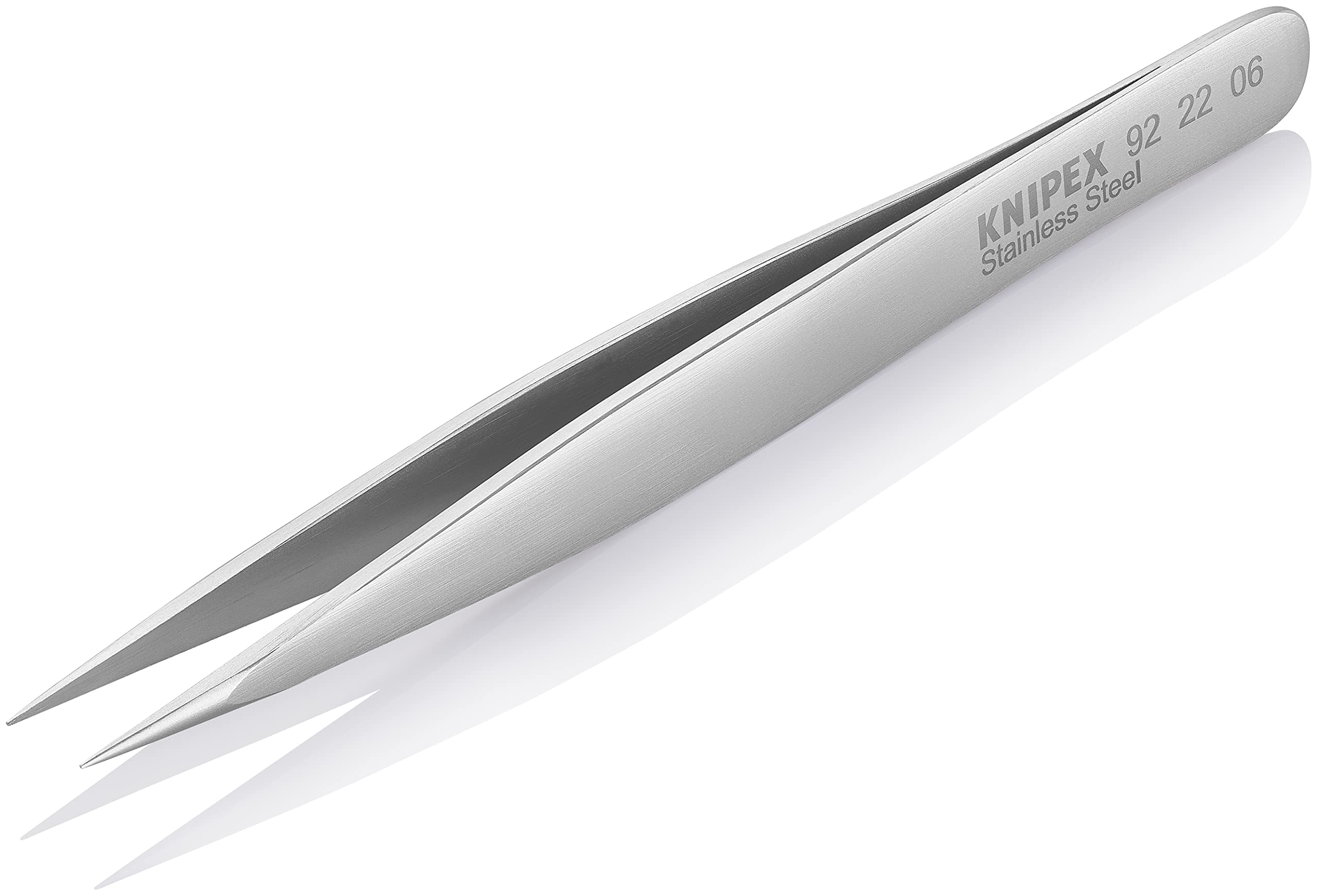 KNIPEX Tweezers, Anti-Mag, Needle, Straight, 4-3/4 (922206 KNIPEX Tweezers, Anti-Mag, Needle, Straight, 4-3/4 (922206