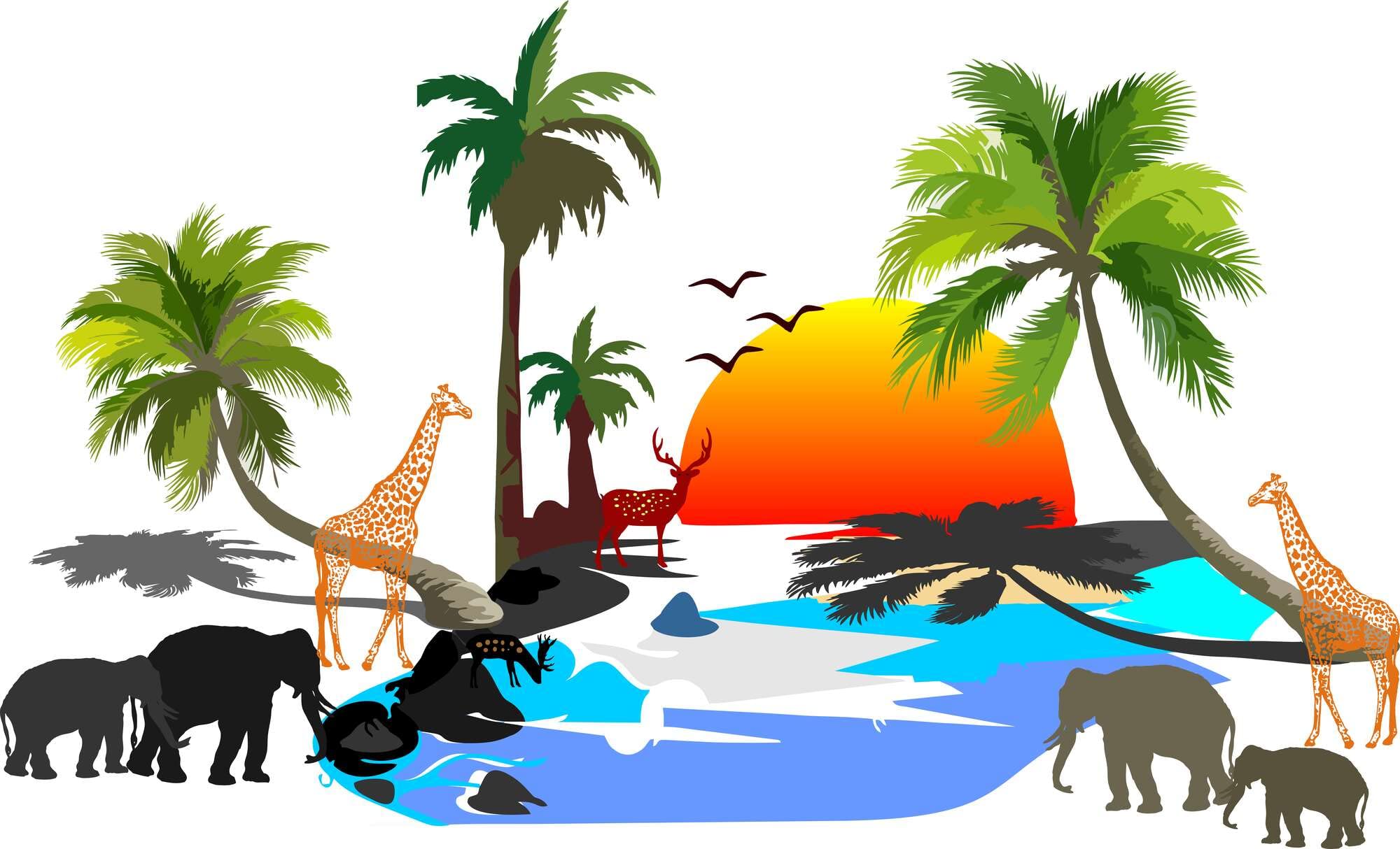 Nature with Trees and Animal WALLSTICKER for Wall Decoration-image-5