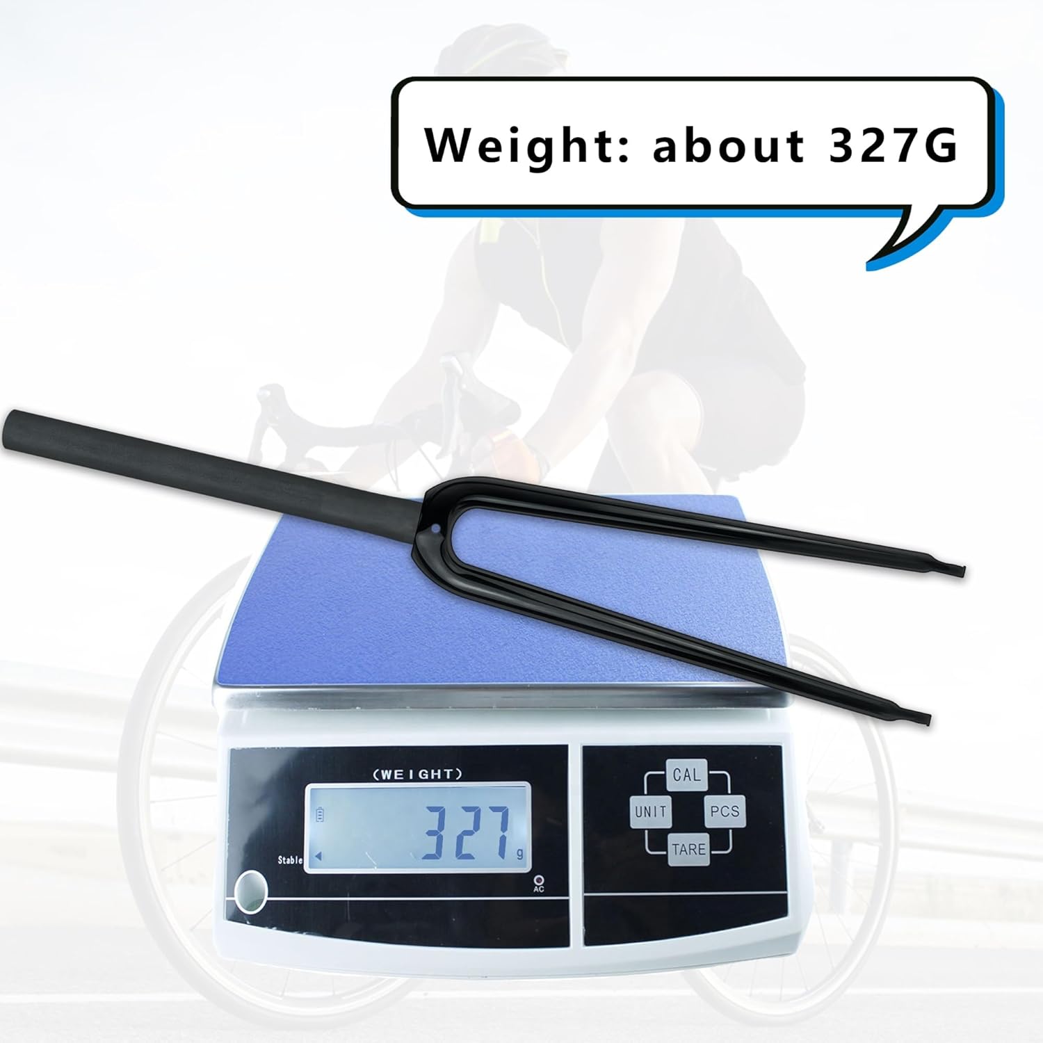 700C Carbon Fiber Bike Rigid Forks Rim Brake Front Fork 1-1/8'' Straight Tube 9 * 100mm Quick Release Hard Fork