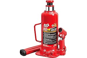 Torin Hydraulic Welded Bottle Jack with 12-Ton Capacity