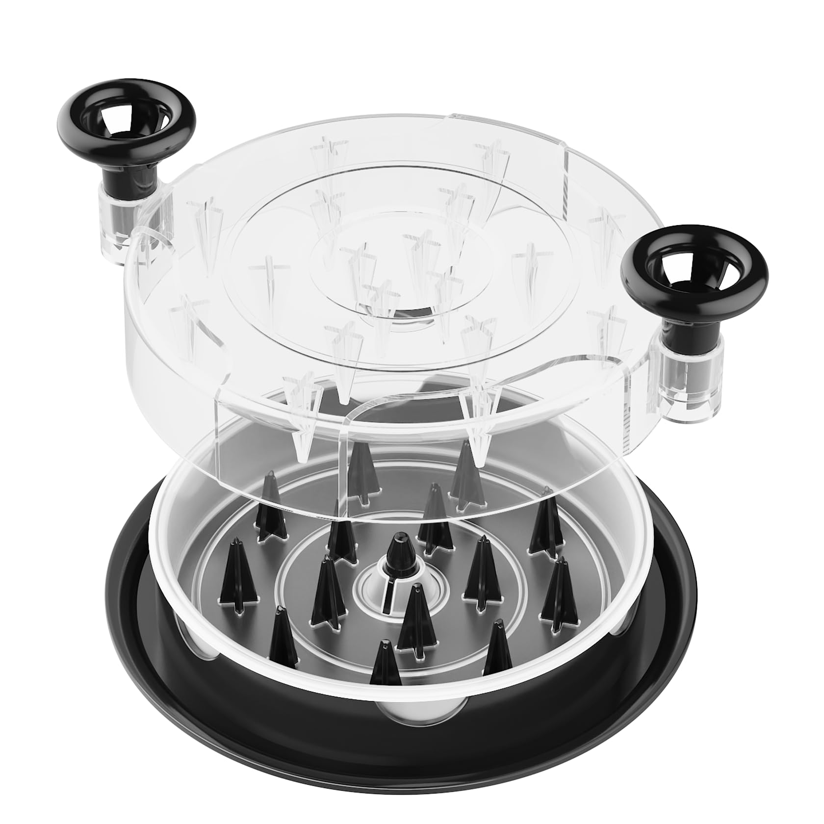 RDRVA Chicken Shredder,Visible Meat Shredder Grinder Machine,Chicken Shredder Tool Twist with Anti-Slip & Dishwasher Washable, Ergonomic Handle Suitable for Steak Pork Chicken Breast (Black)