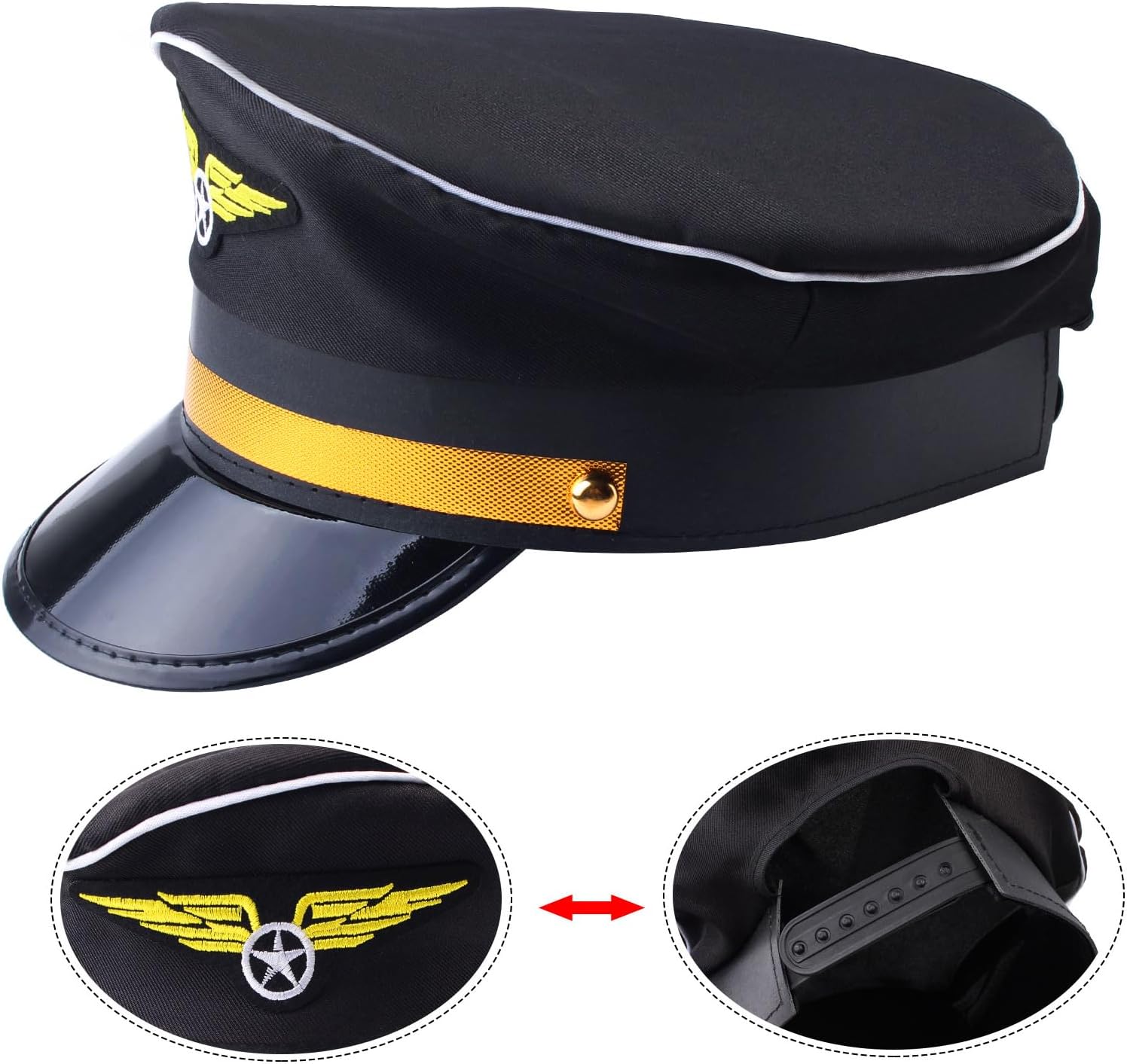 Yewong Kids Pilot Costume Set Airline Uniform Pilot Hat Sunglasses Flight Accessories for Halloween Captain Cosplay - Image 2