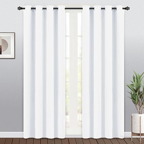 Miniatura 74 de KGORGE - Cortinas opacas grises para dormitorio 2 paneles, 42 x 63 pulgadas con ojales, cortinas de oscurecimiento de habitación con aislamiento