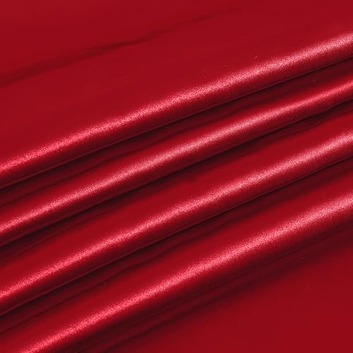 Miniatura 7 de Mantel rectangular de satén rojo de 58 x 102 pulgadas, mantel festoneado (1 paquete), mantel rectangular de satén oblongo, resistente al agua,