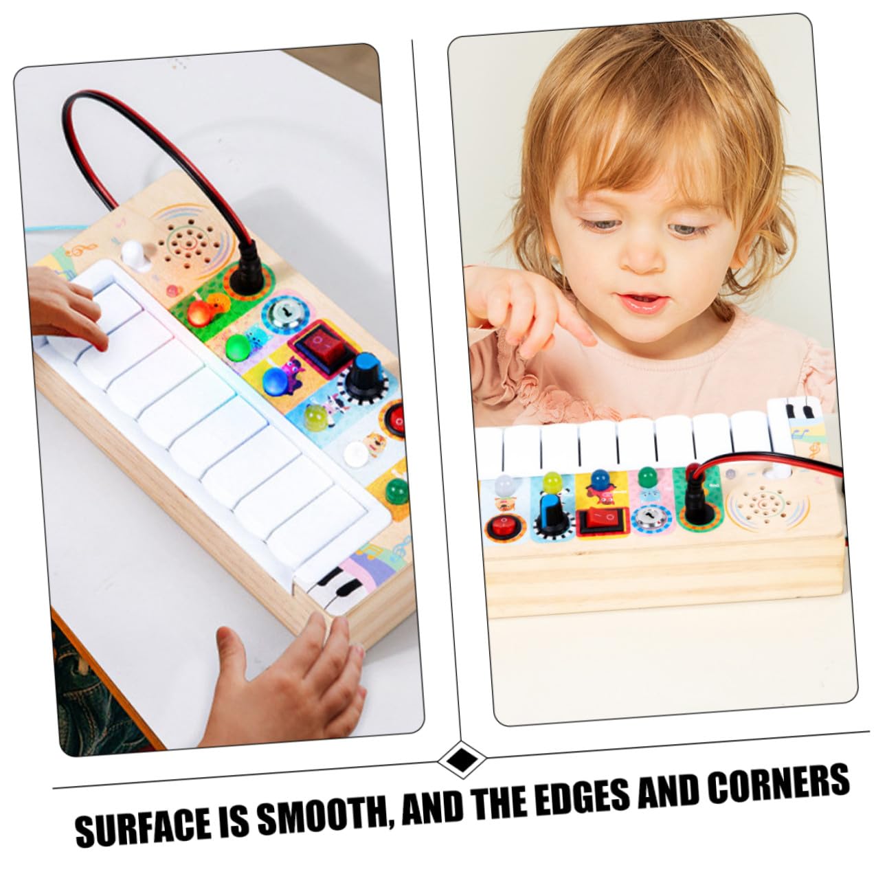 Toyvian Juguete Musical Eléctrico de Madera para Niños Superficie Suave y Diseño Liviano, Adecuado para Aprender Instrumentos Musicales en Exteriores