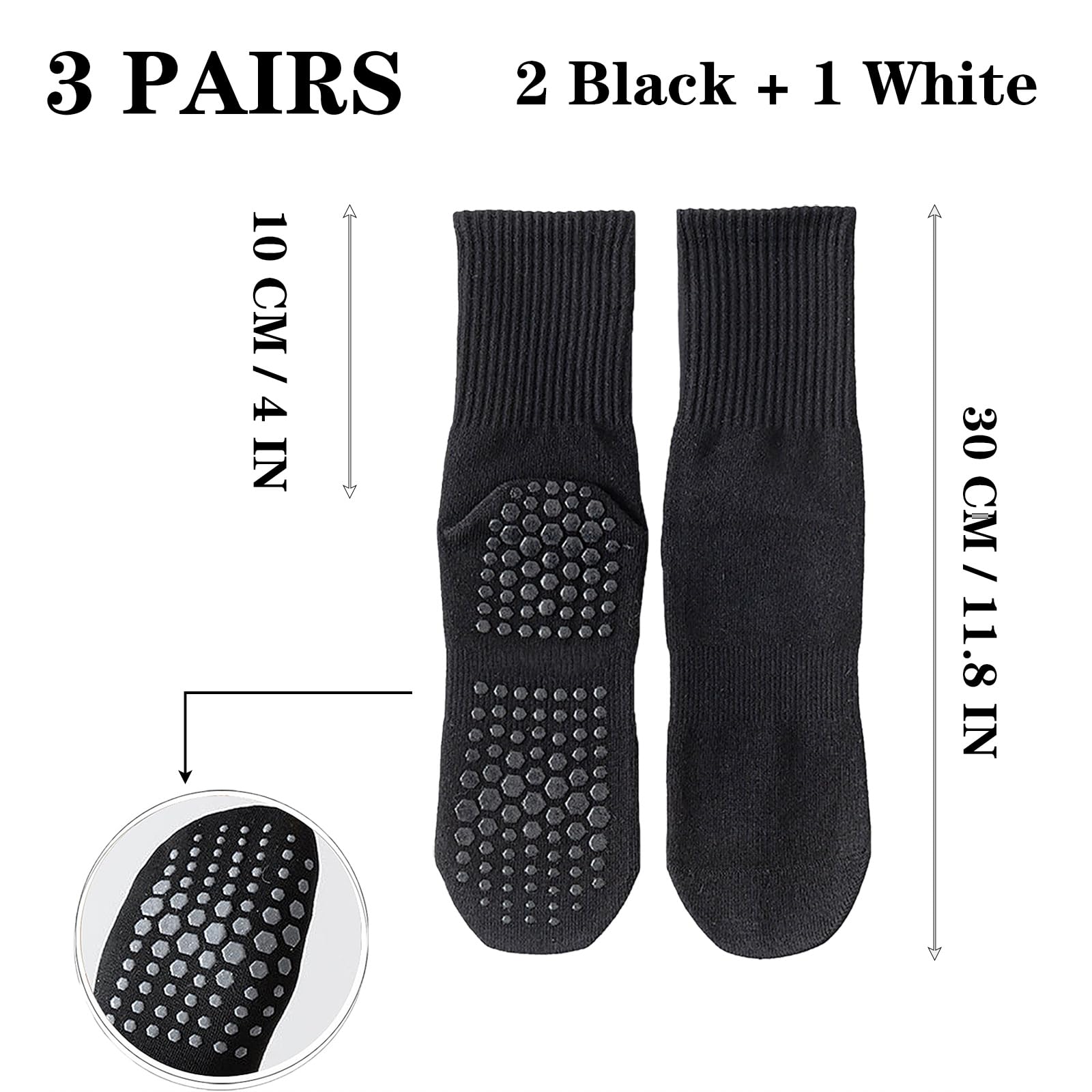 KEYRI Chaussettes de Football Antidérapantes Enfant Taille Unique 7-13 Ans