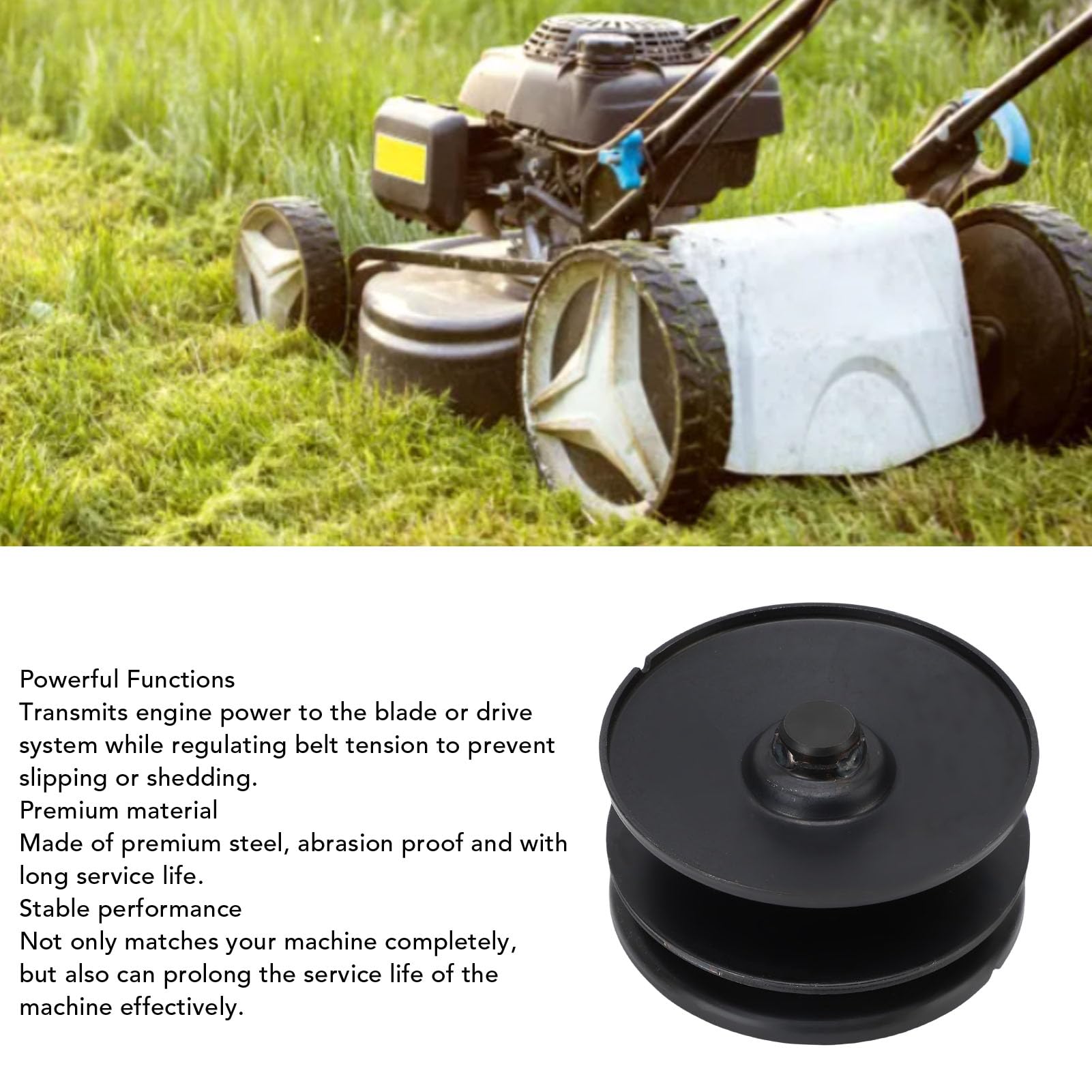 Polea de Velocidad Variable 956-04015 956-04015A para Cortacésped CR30 CLT38G CLT42G CLT46CVT con Construcción de Acero de 12 Cm de Diámetro que Reemplaza