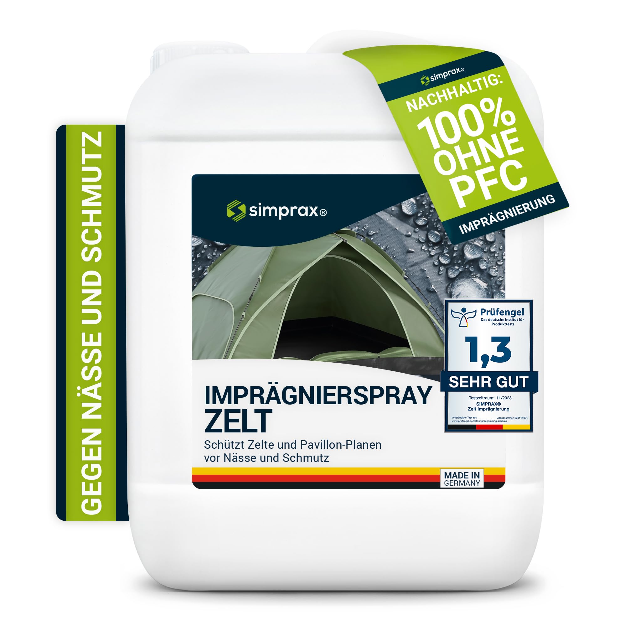 Spray impregnujący namiot, neutralny dla klimatu, spray impregnujący, Öko-TEX ECO-Passport, odporny na promieniowanie UV, biodegradowalny