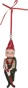 C&F Home Ezra Santas Helper Christmas Decor Decoration Gathered Traditions Joe Spencer Ornament Multicolored