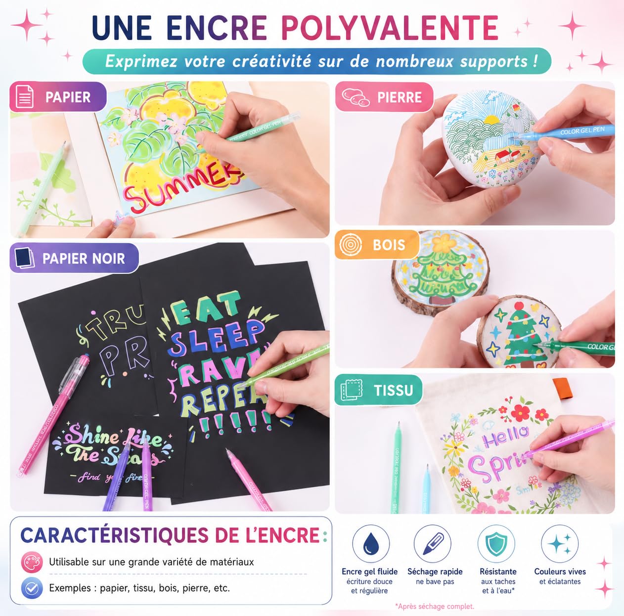 Languo - Lot de 213 Stylos Gel Couleurs - Stylo Gel pour Dessin, Coloriage, Griffonnage, Artisanat, Scrapbooking, journaling, loisirs créatifs
