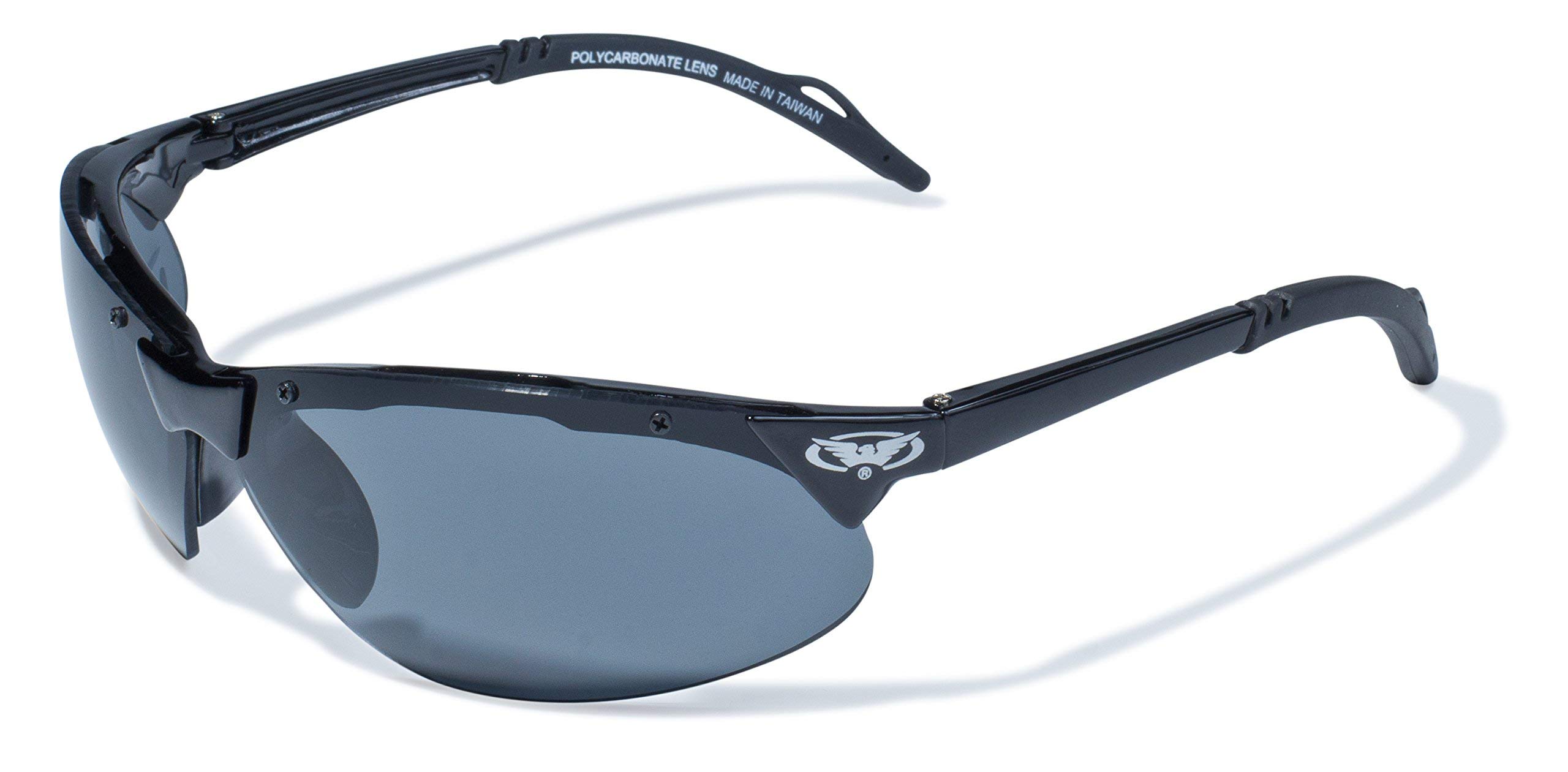 Global Vision Eyewear T-5 Series with Gloss Black Frames and Smoke Lenses