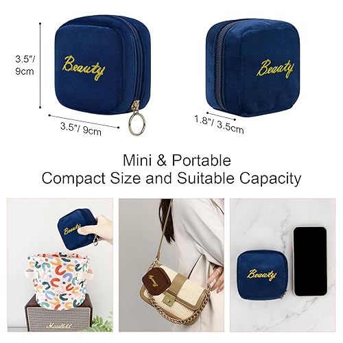 Miniatura 2 de Likesing Mini bolsa para almacenamiento Chapstick para bálsamo labial, bolsa para lápiz labial, monedero, estuche de brillo de labios, organizador