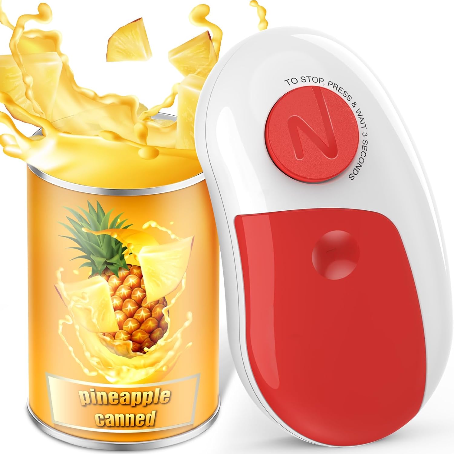 Electric Can Opener, Open Your Cans with A Simple Push of