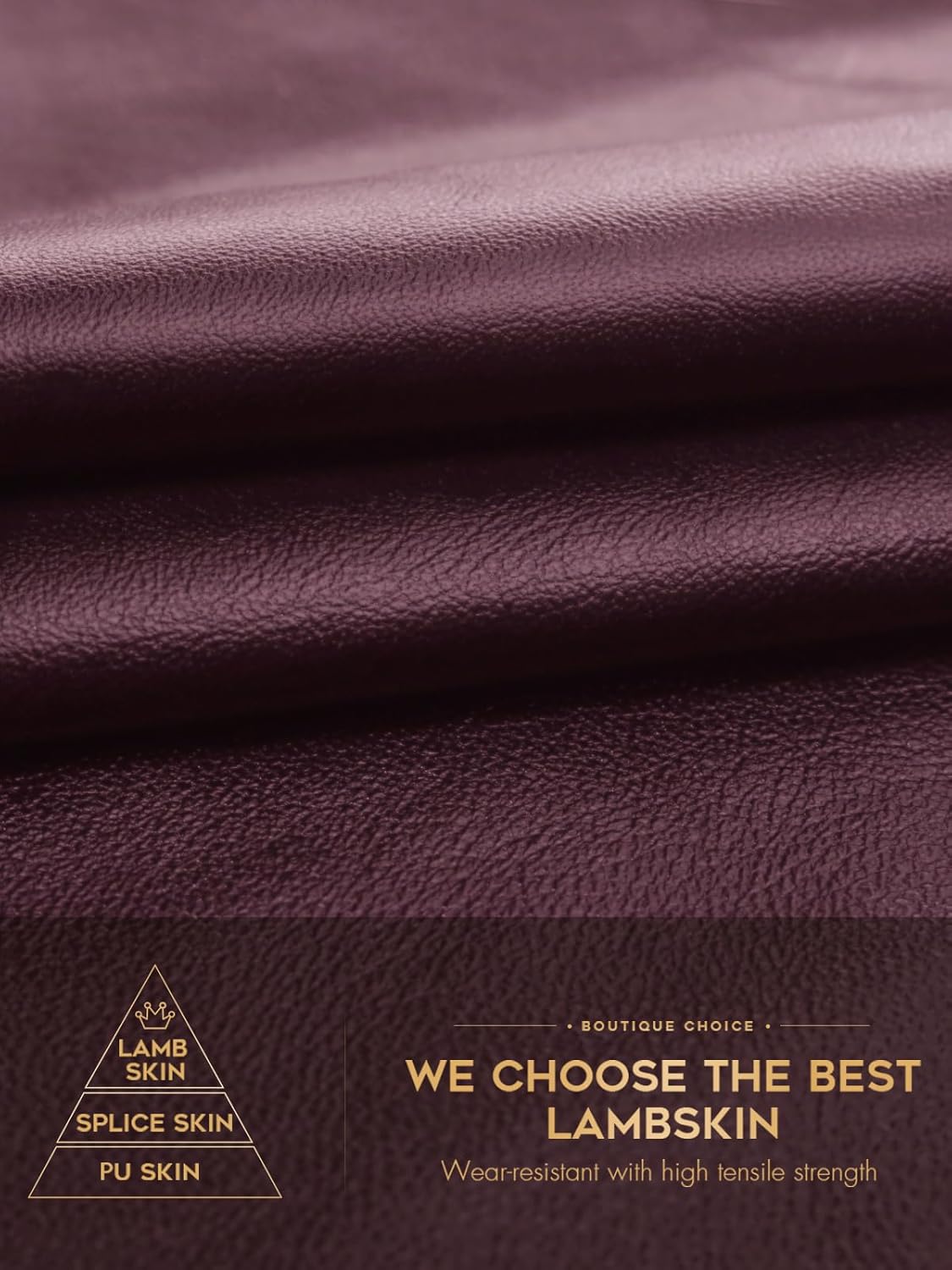 Orrpally Women Leather Gloves Touch Screen Texting Driving Gloves Winter Leather Warm Gloves - Image 2