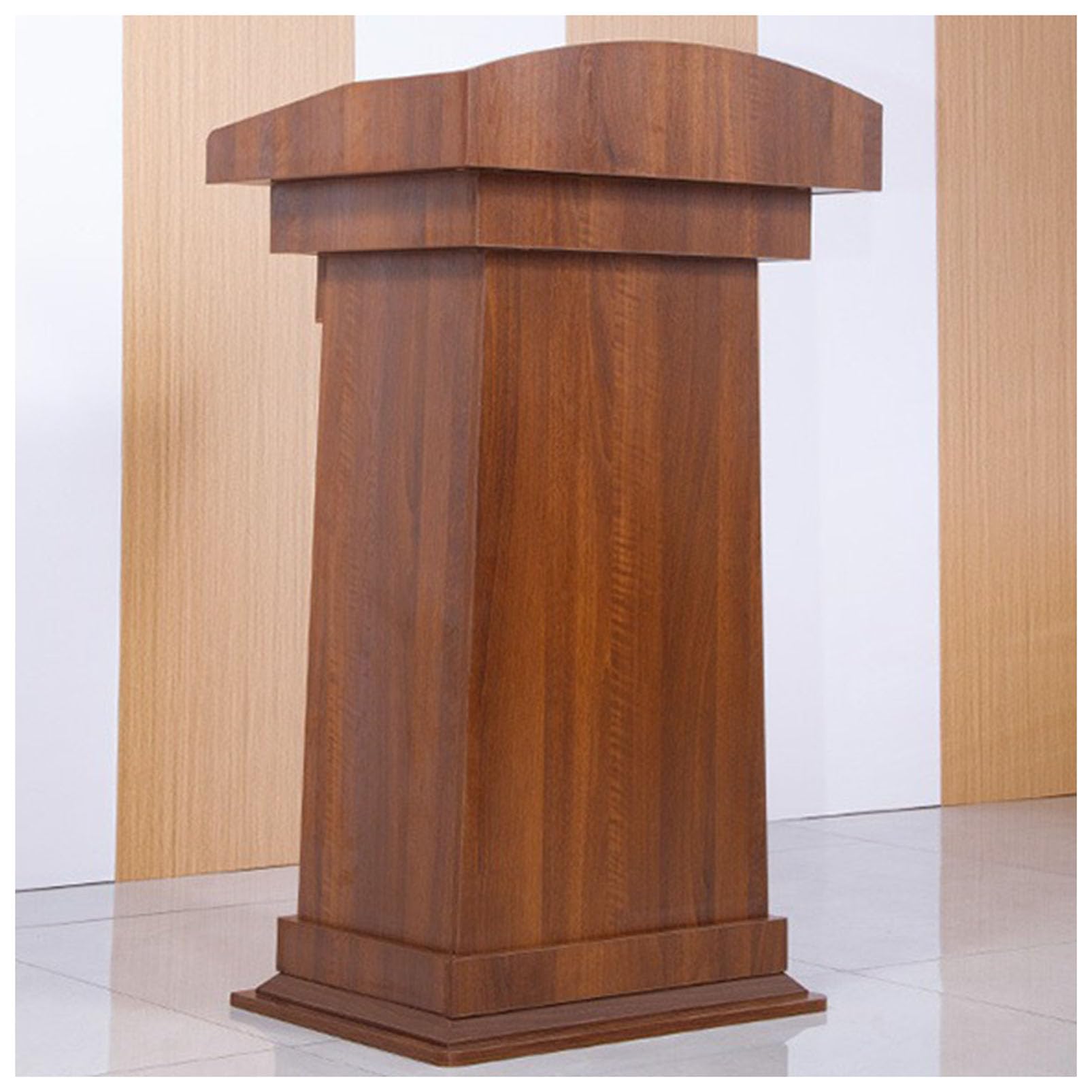 DUANHOZ Portable Wooden Podium Stand for Teachers, Church Pulpit, Conference Lectern, Reception Desk for Restaurants & Hotels, Multimedia Speech Table for Debates & Presentations