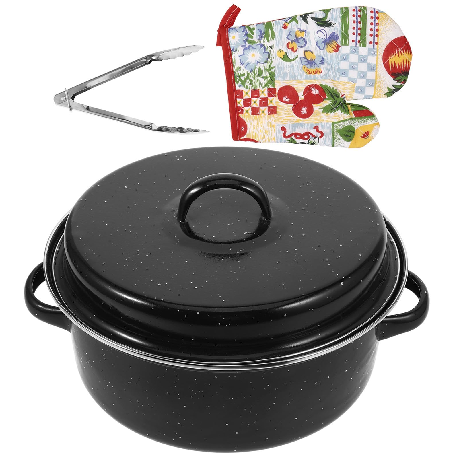 Gatuida Bandeja Asar Multifunción Negro Esmalte para Cocina Diaria